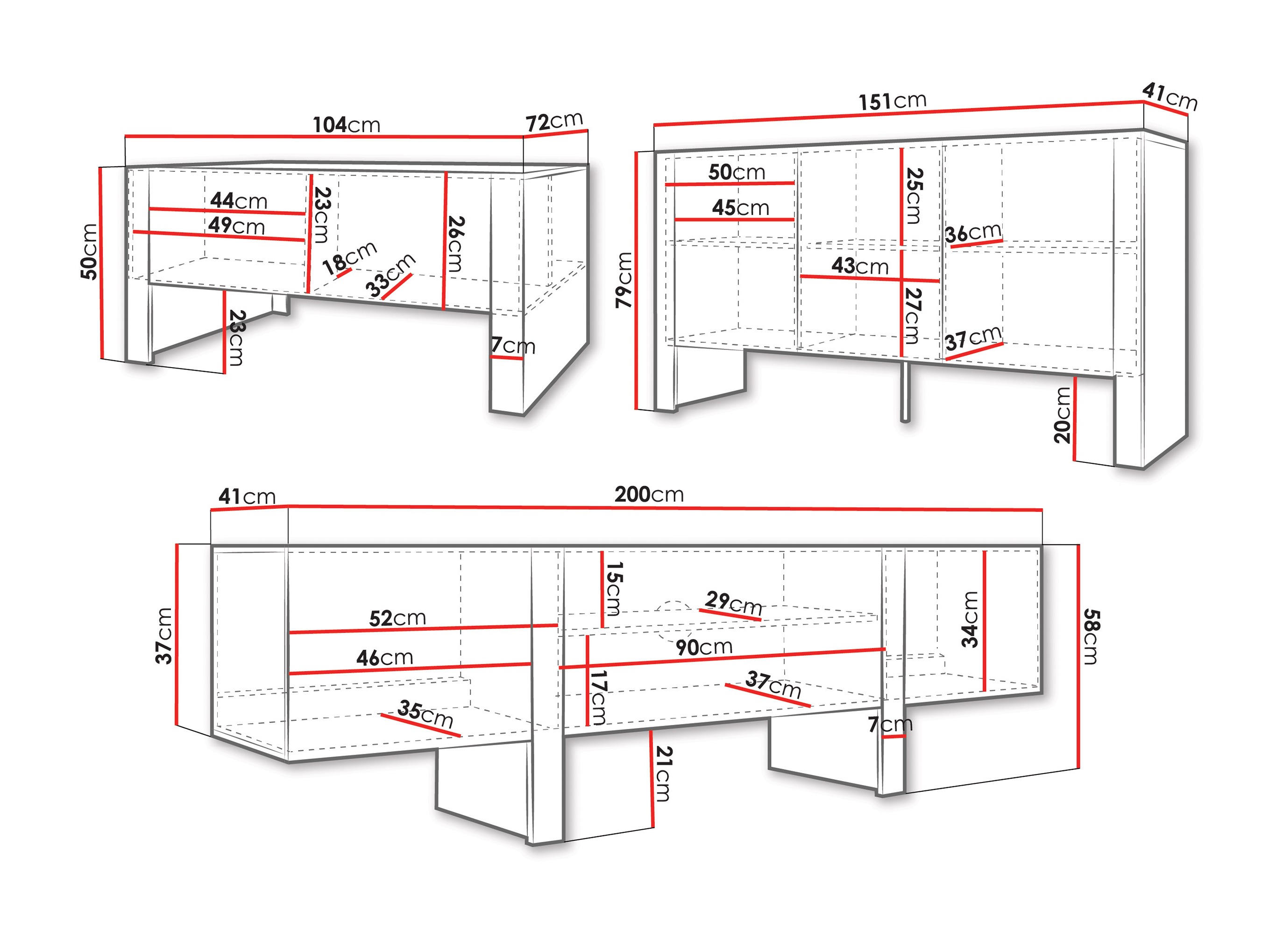 Parete attrezzata Sorfloi 104
