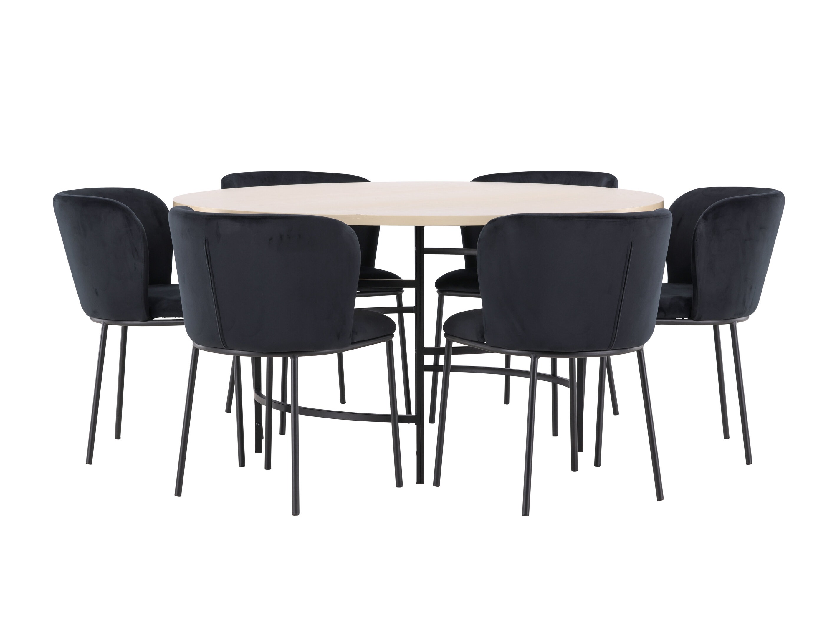 Set sala da pranzo Dallas 5015 (Nocciola + Nero)