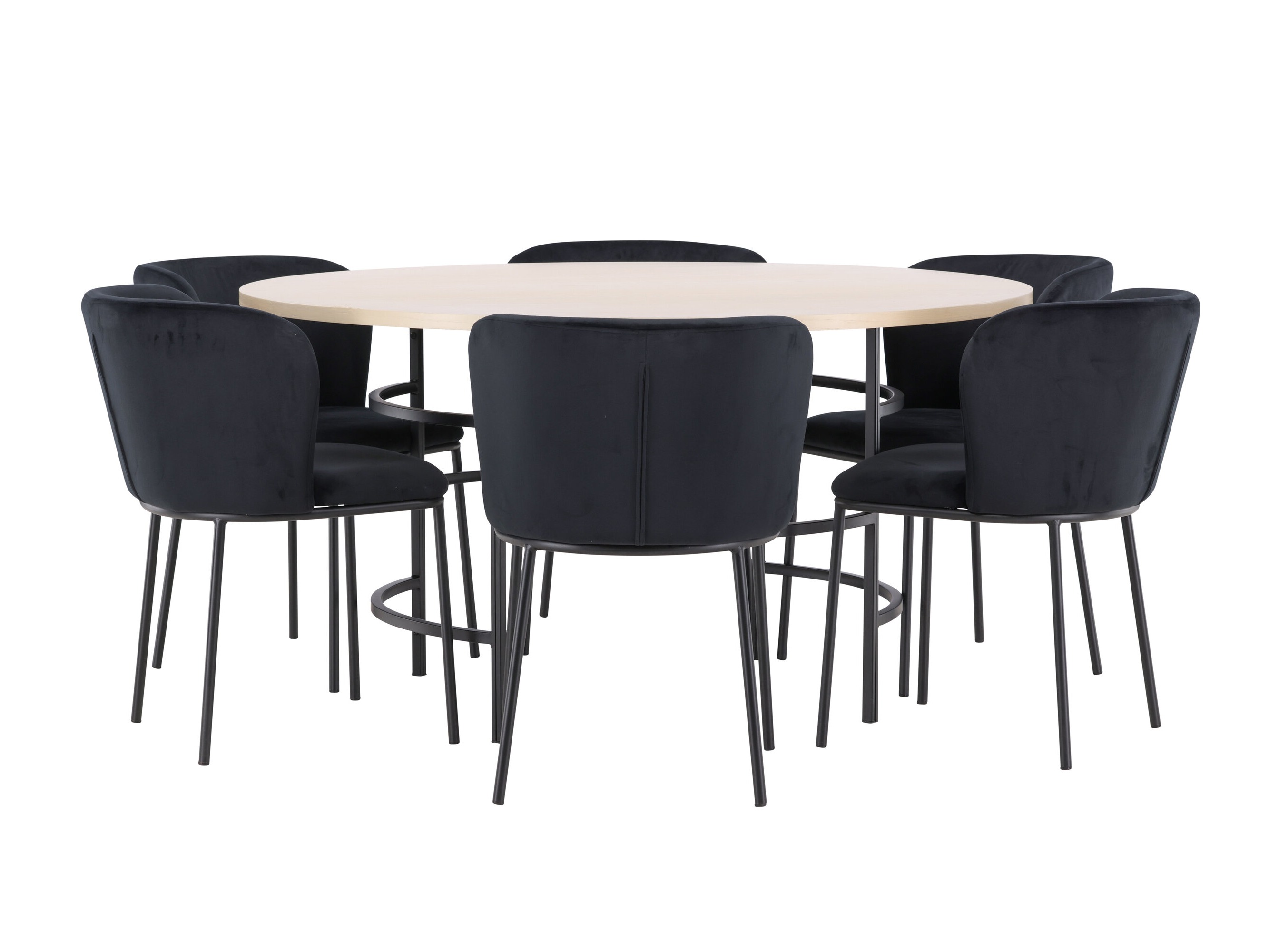 Set sala da pranzo Dallas 5015 (Nocciola + Nero)