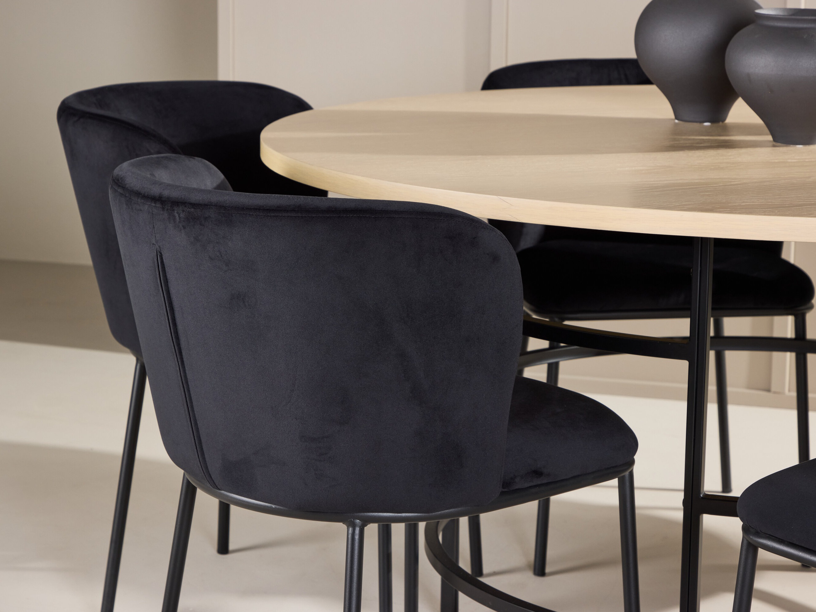 Set sala da pranzo Dallas 5015 (Nocciola + Nero)
