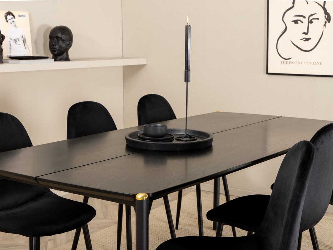 Set sala da pranzo Dallas 5016 (Nero)