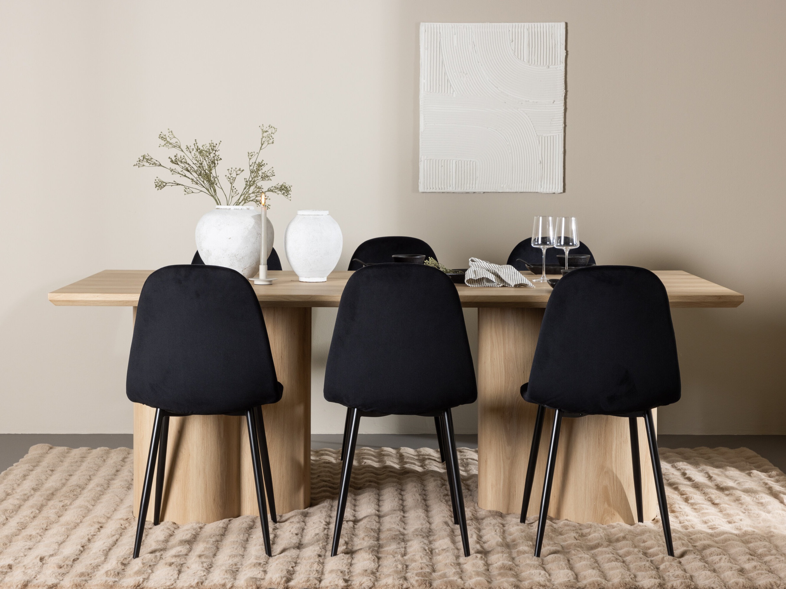 Set sala da pranzo Dallas 5018 (Nero)