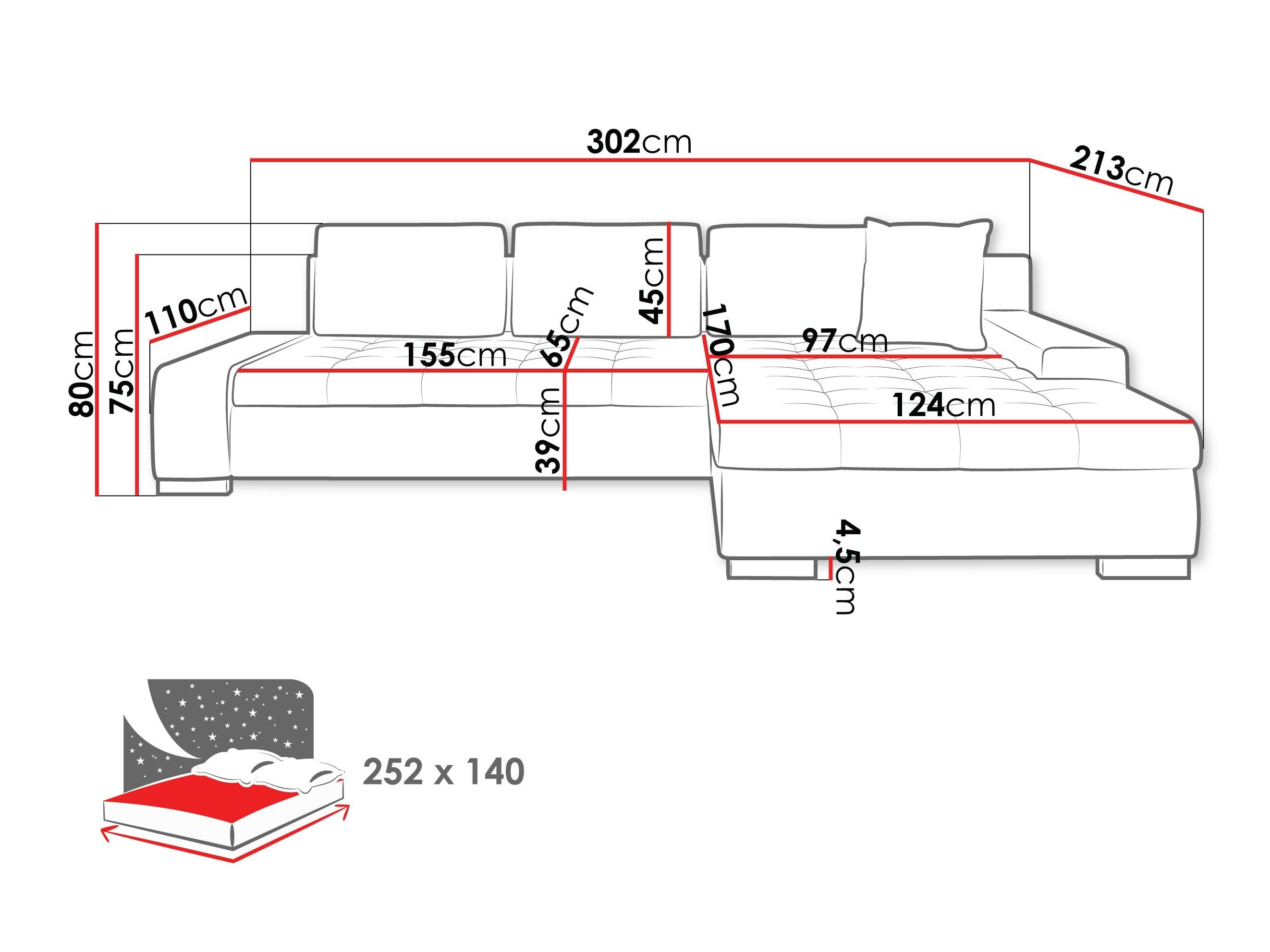 Divano angolare Comfivo 147 (Majorka 03)