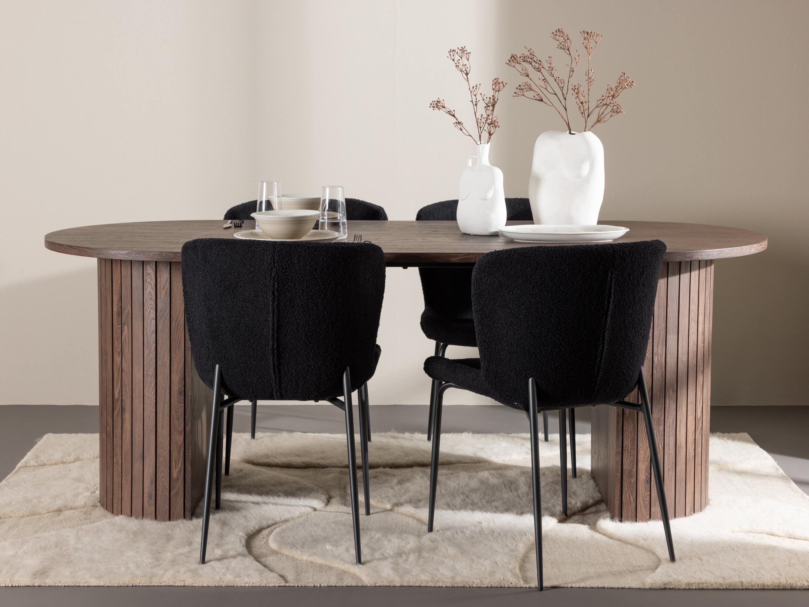 Set sala da pranzo Dallas 5036 (Nero)