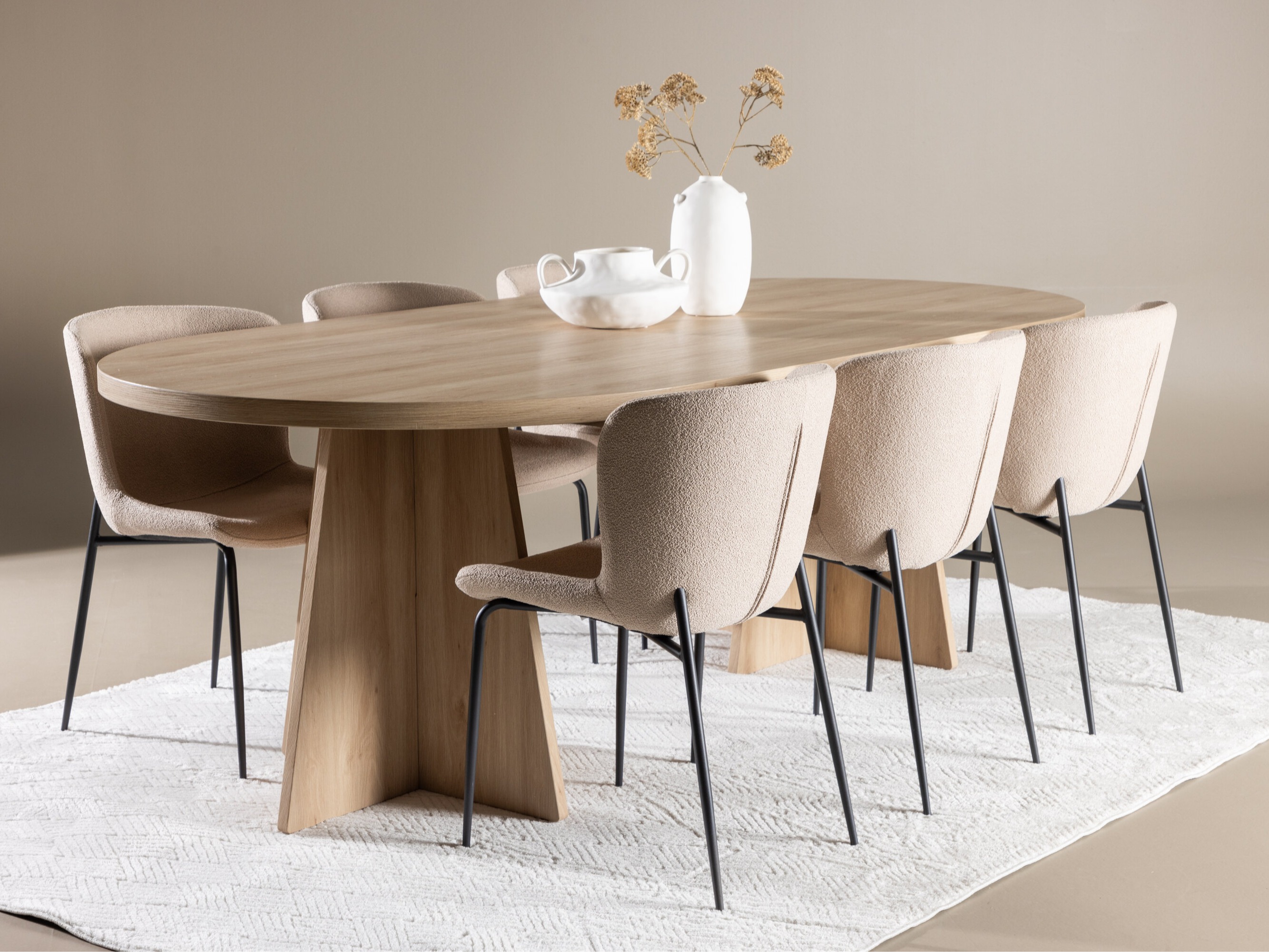 Set sala da pranzo Dallas 4990 (Beige)