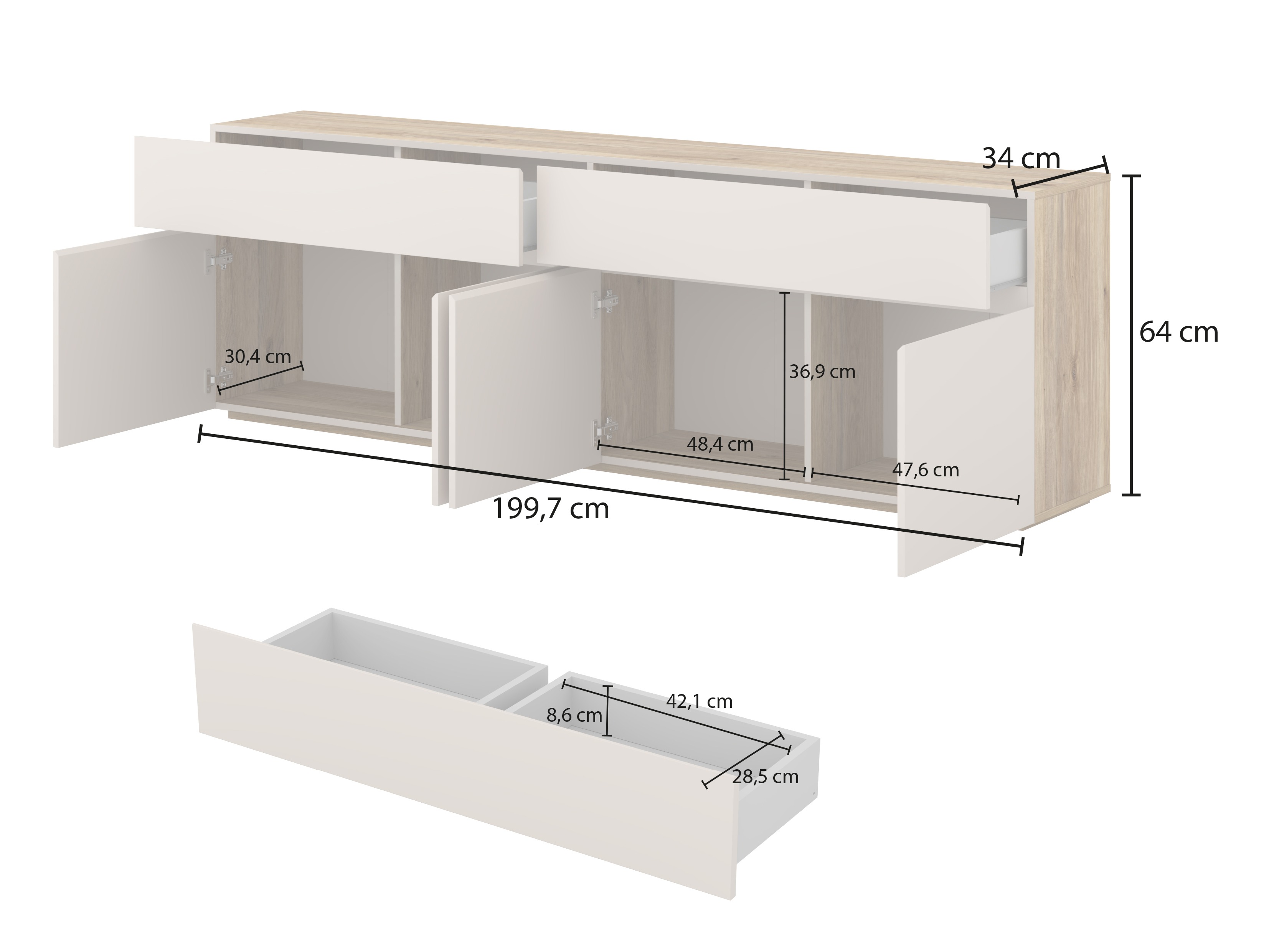 Cassettiera Alsono 100