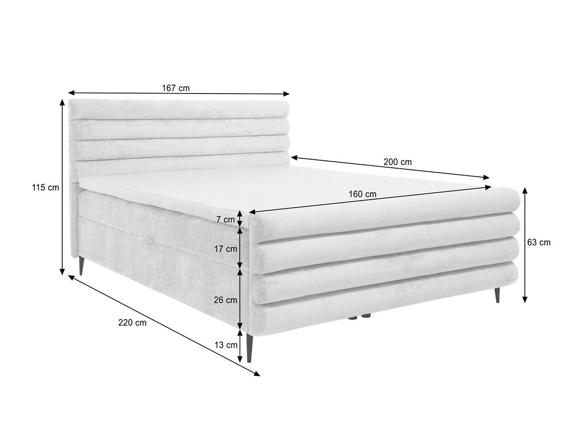 Letto continentale Margate 134 (Clara 215.03)