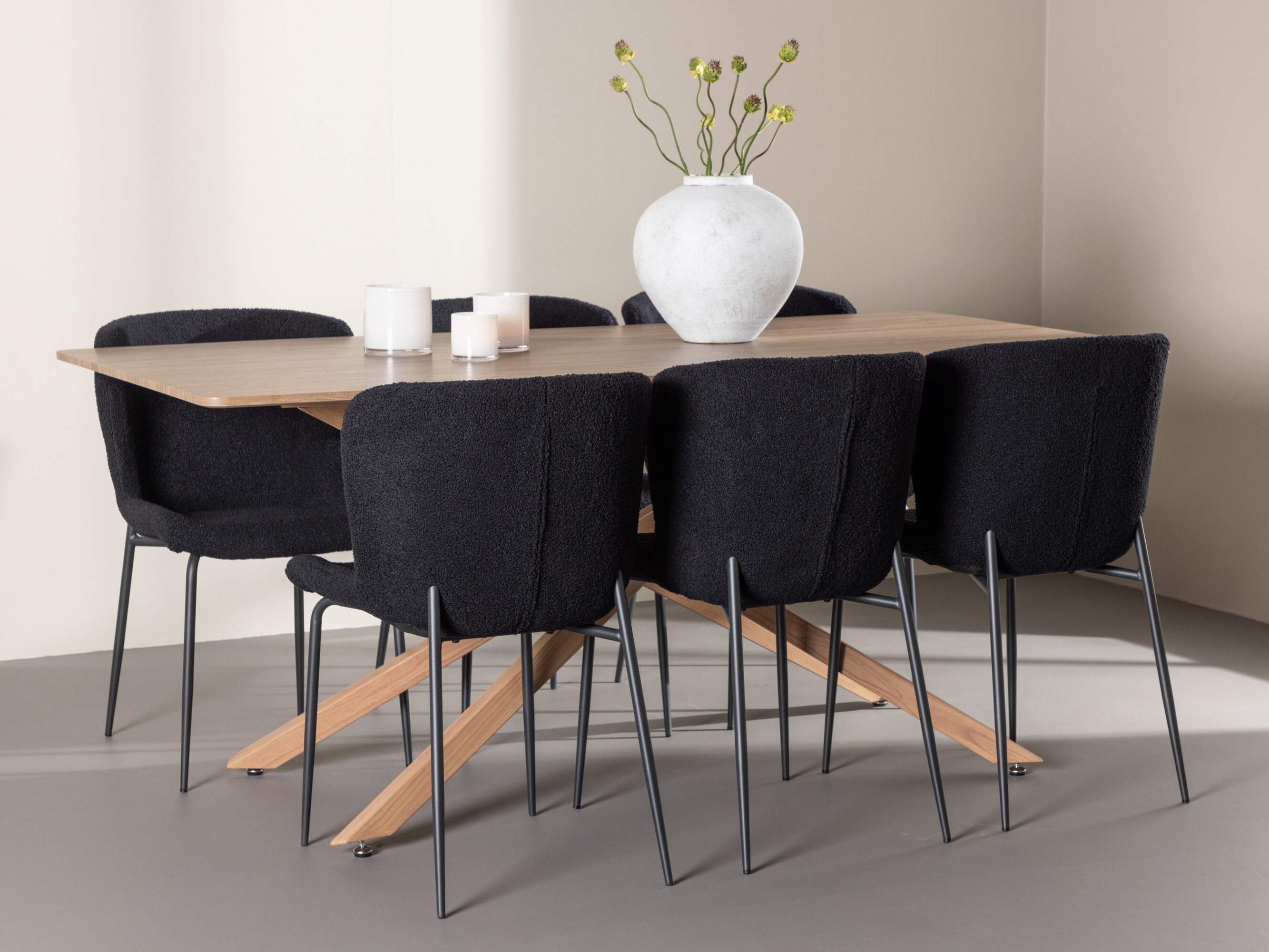 Set sala da pranzo Dallas 5102 (Nero)