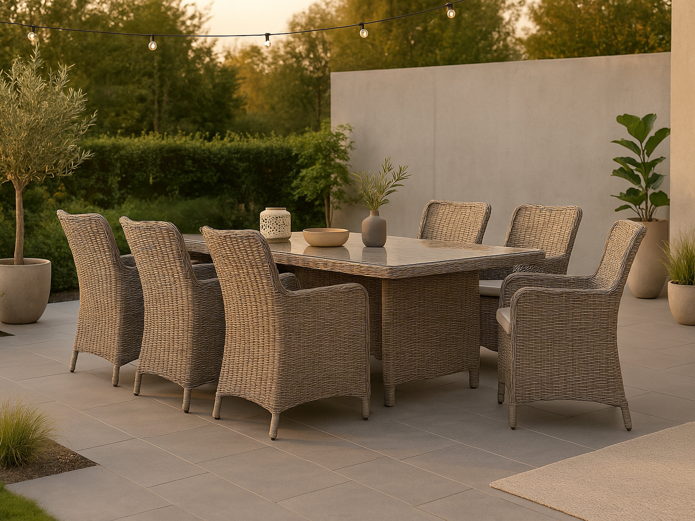 Tavolo e sedie set Dallas 2201 (Nocciola + Beige)