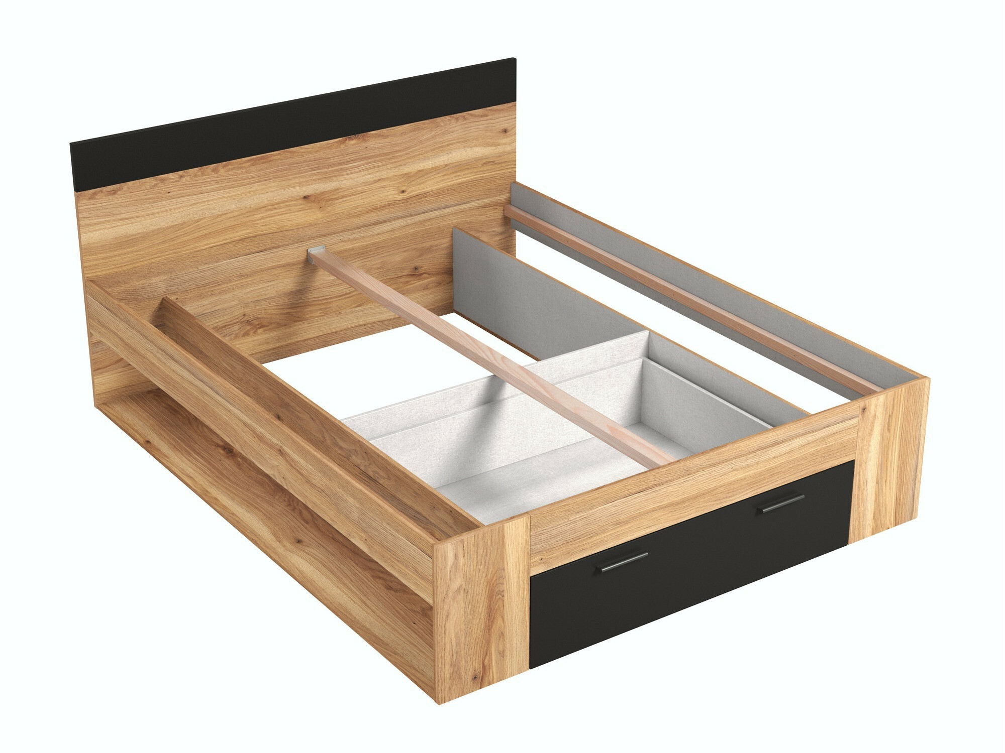 Letto Melvele 108 (Quercia + Nero)