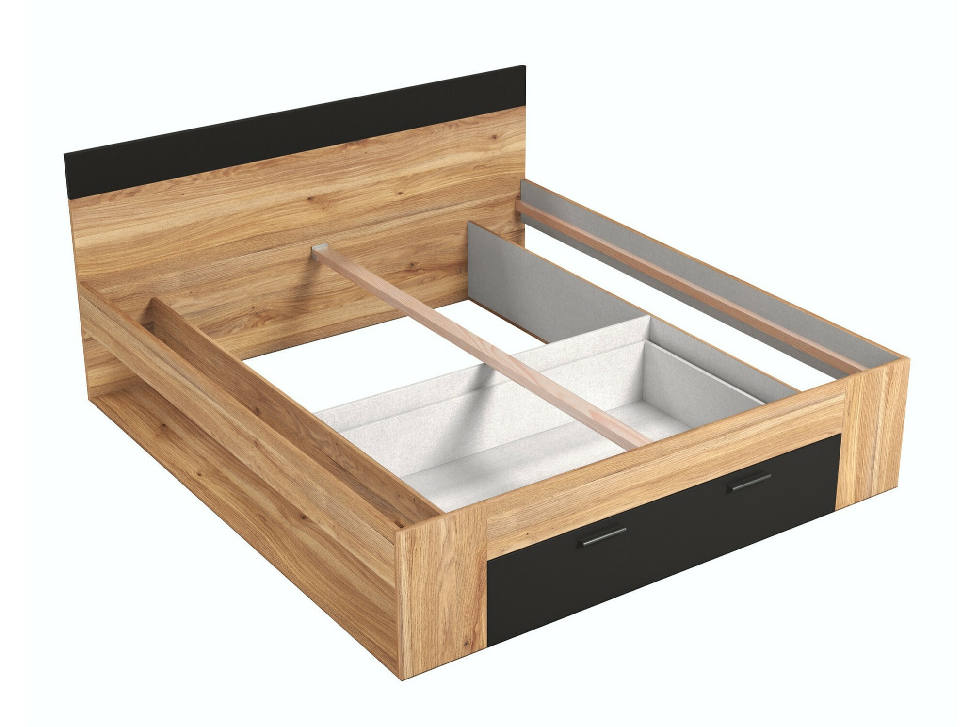 Letto Melvele 108 (Quercia + Nero)