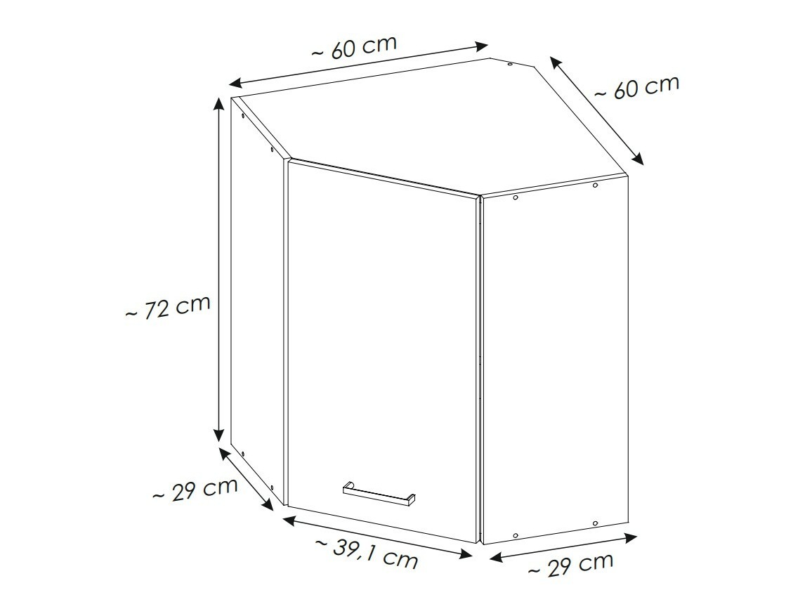 Mobile ad angolo componibile da parete Quti 119