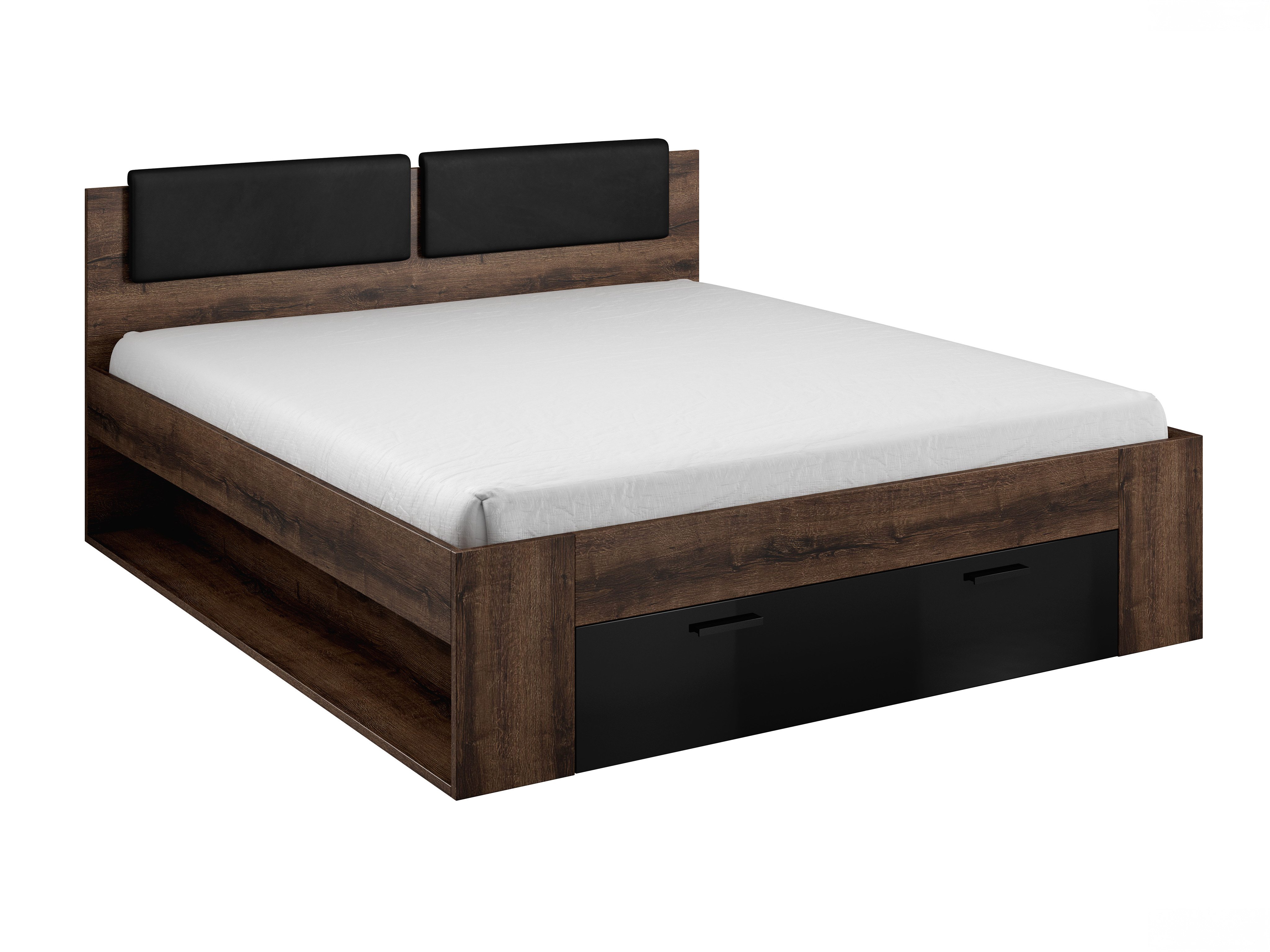 Letto Levruvu 106 (Quercia del Monastery + Nero lucido)