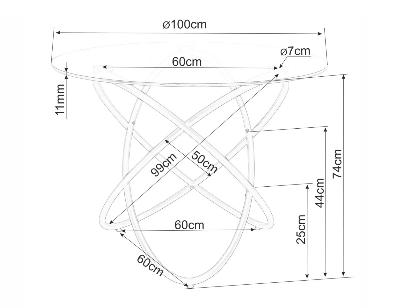 Tavolo Detroit 933 (Nero)