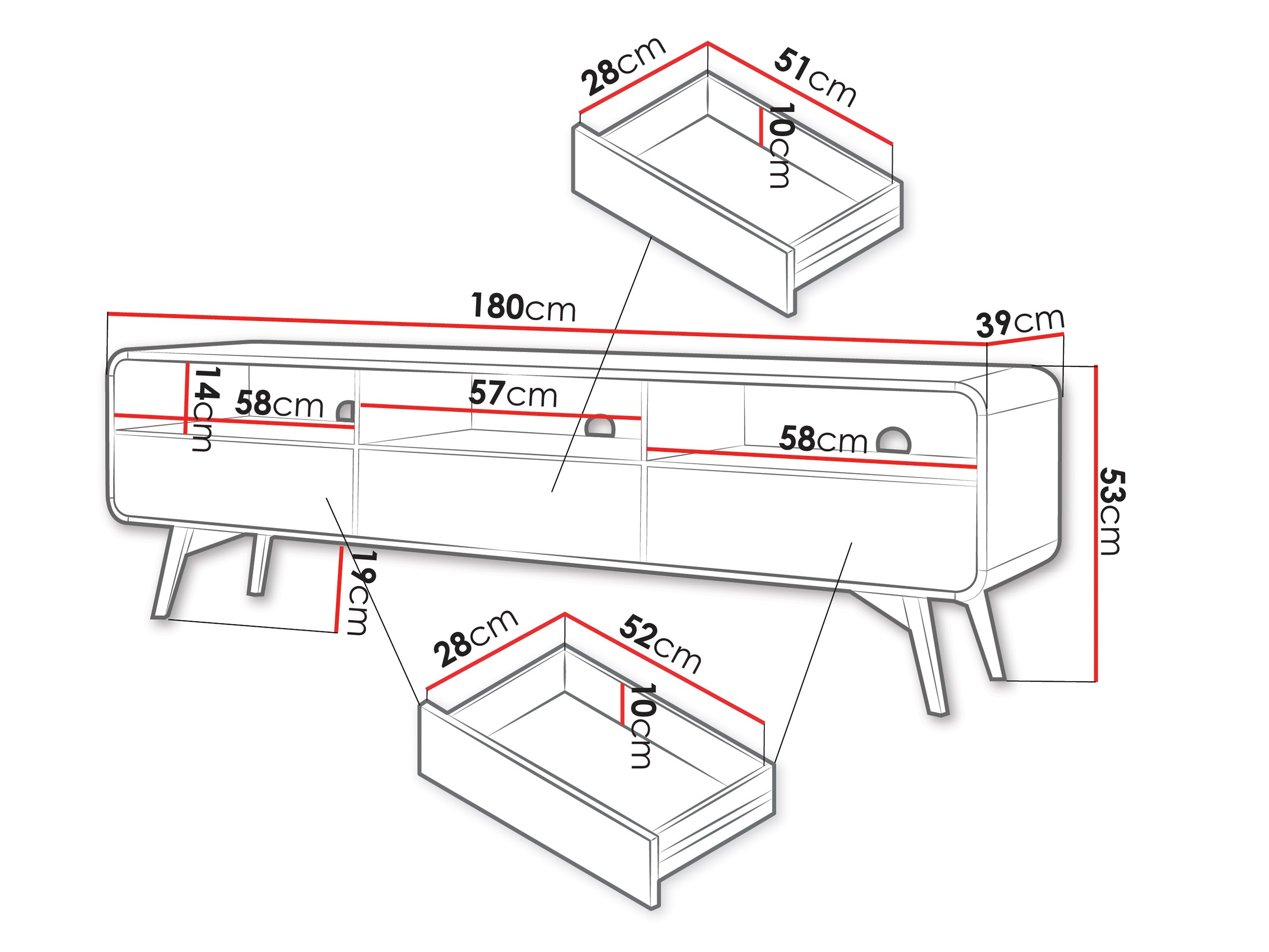 Mobile porta TV Focos