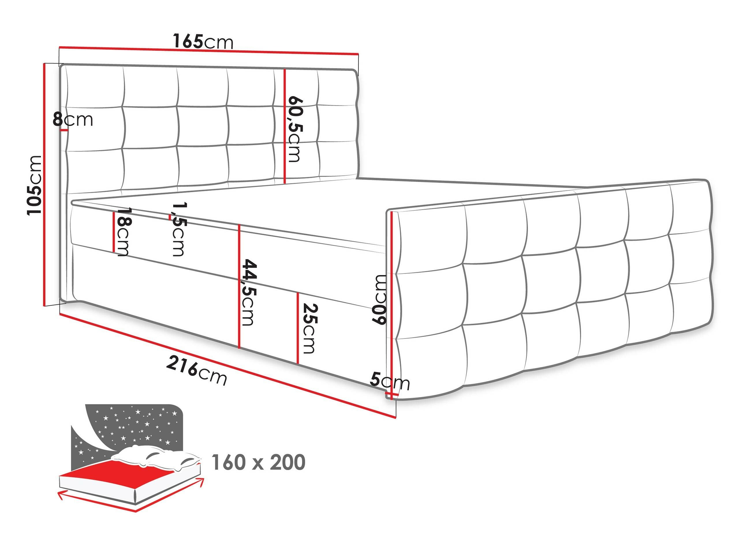 Letto continentale Memphis 113 (Rico 13)