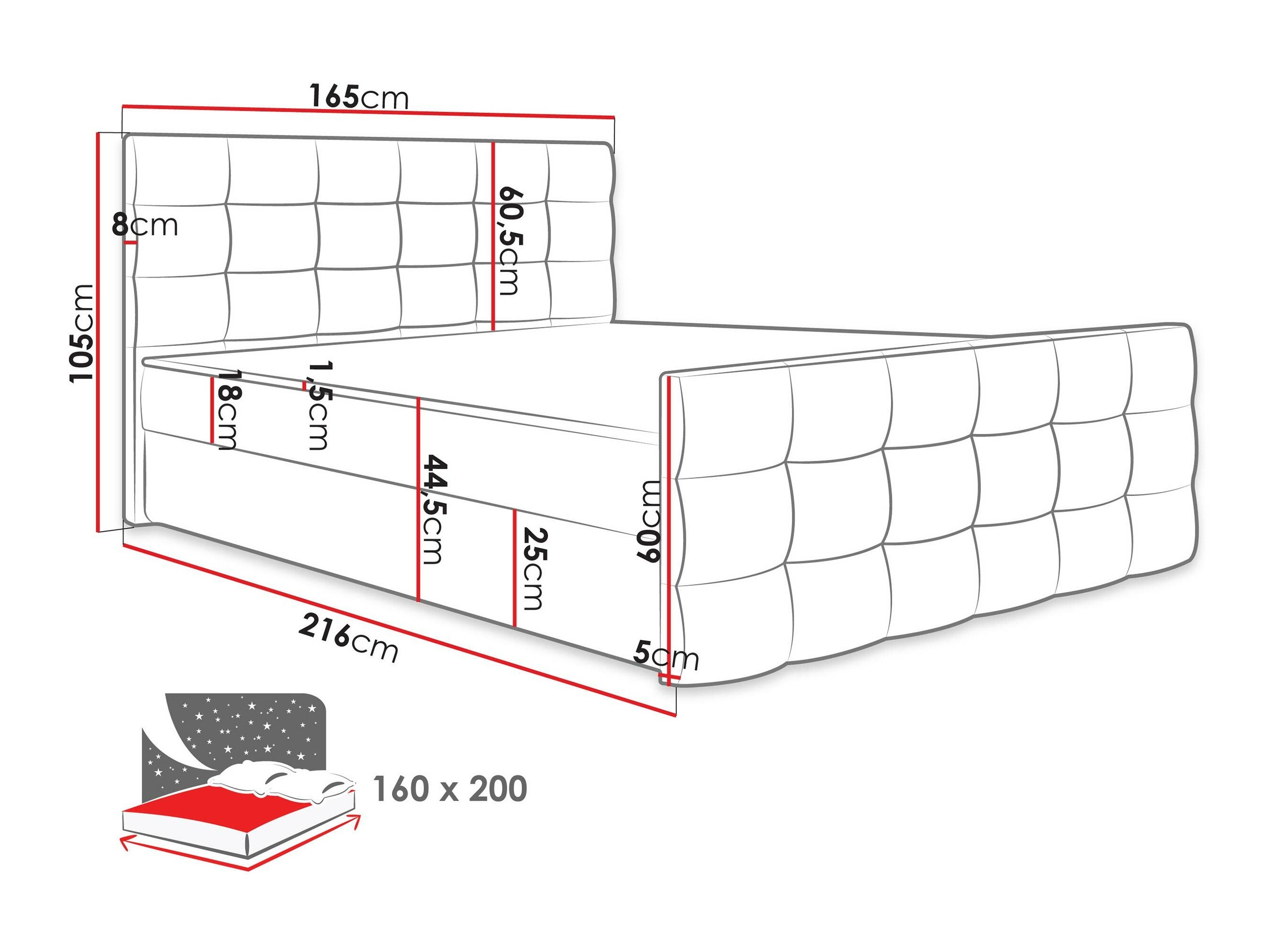 Letto continentale Memphis 113 (Rico 19)