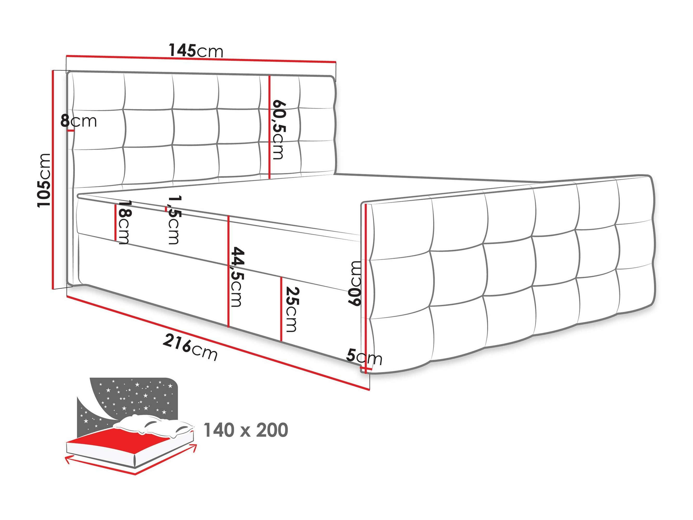 Letto continentale Memphis 113 (Rico 20)