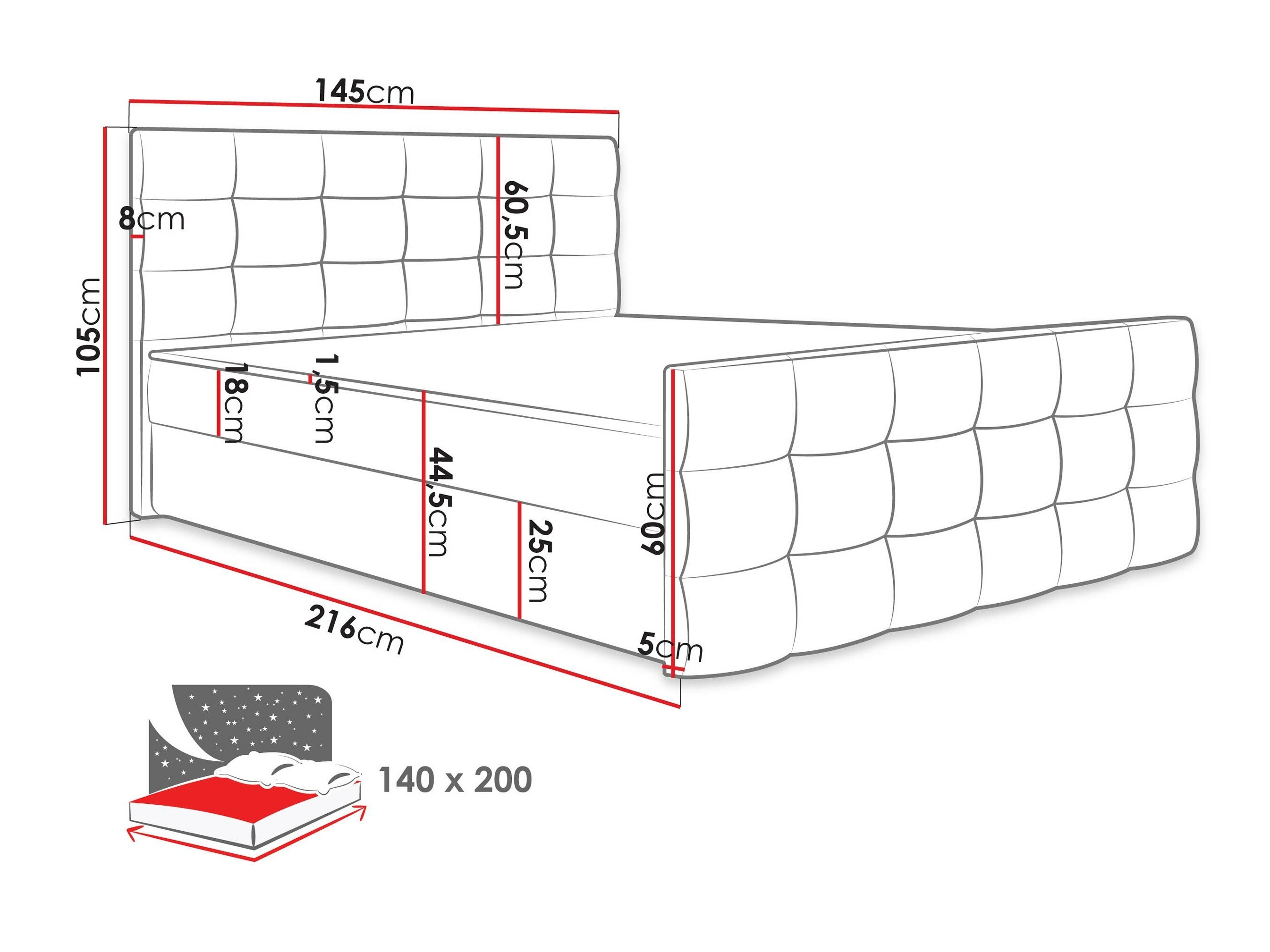 Letto continentale Memphis 113 (Rico 23)