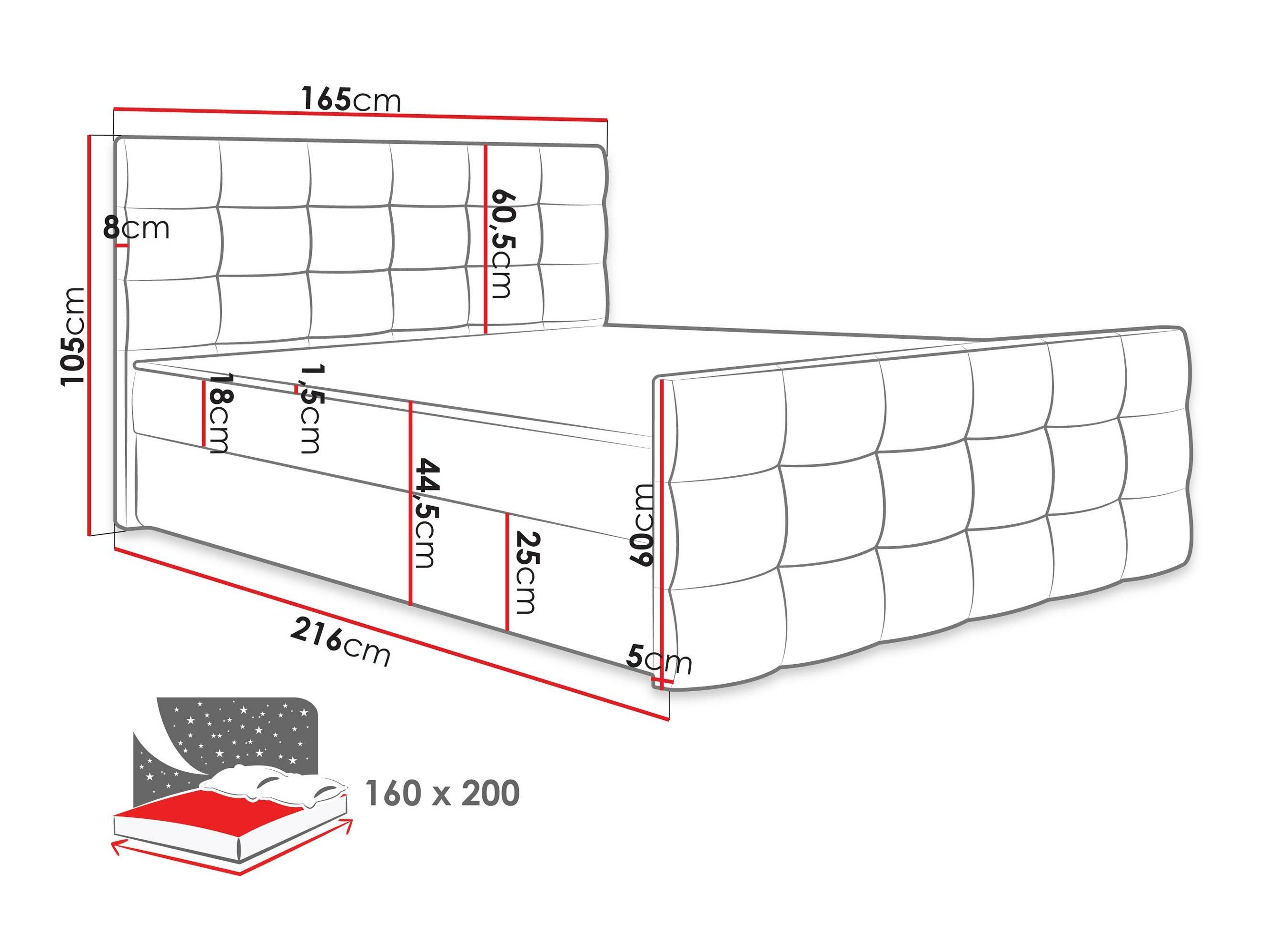 Letto continentale Memphis 113 (Rico 23)