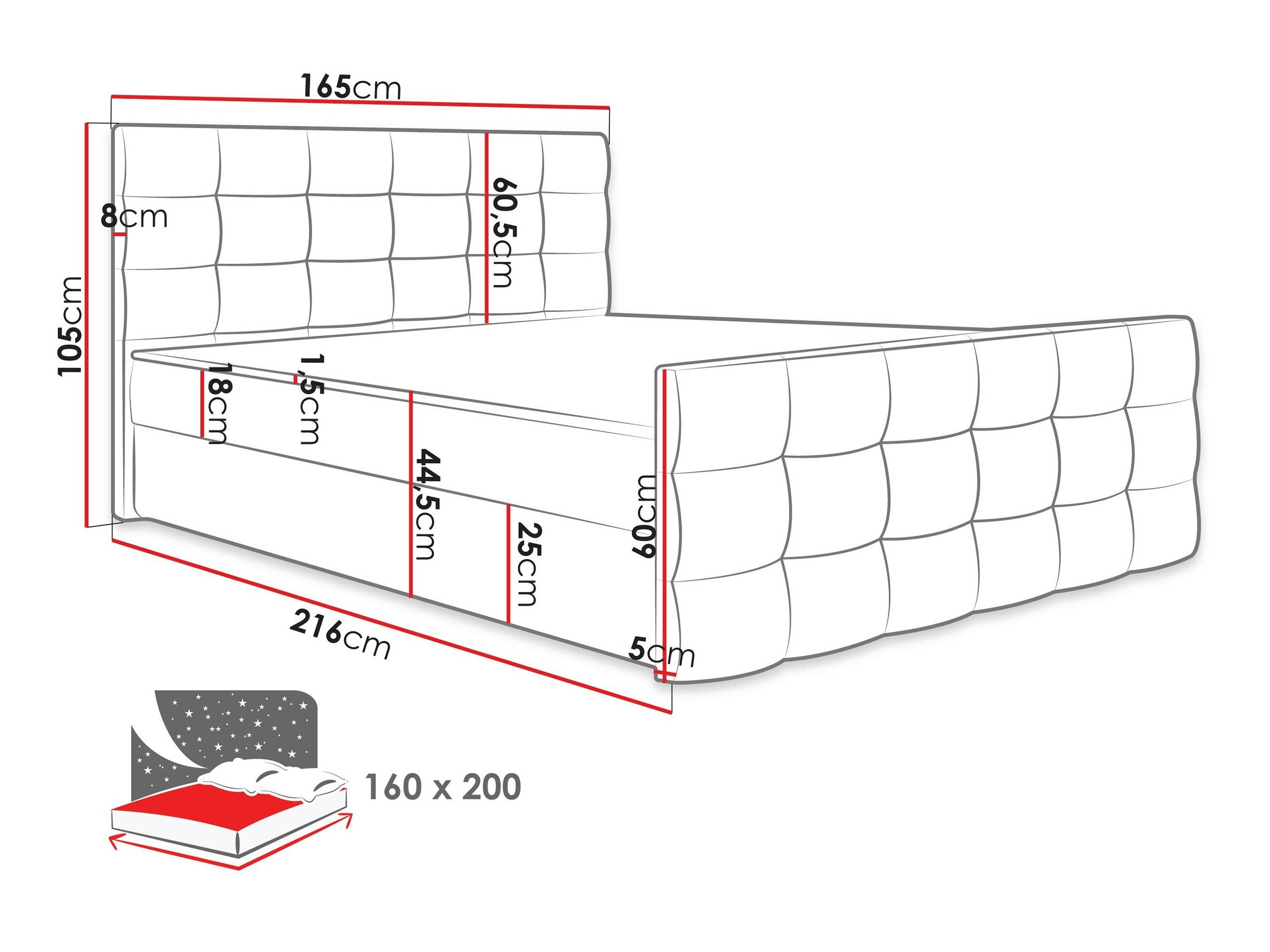 Letto continentale Memphis 113 (Soft 001)