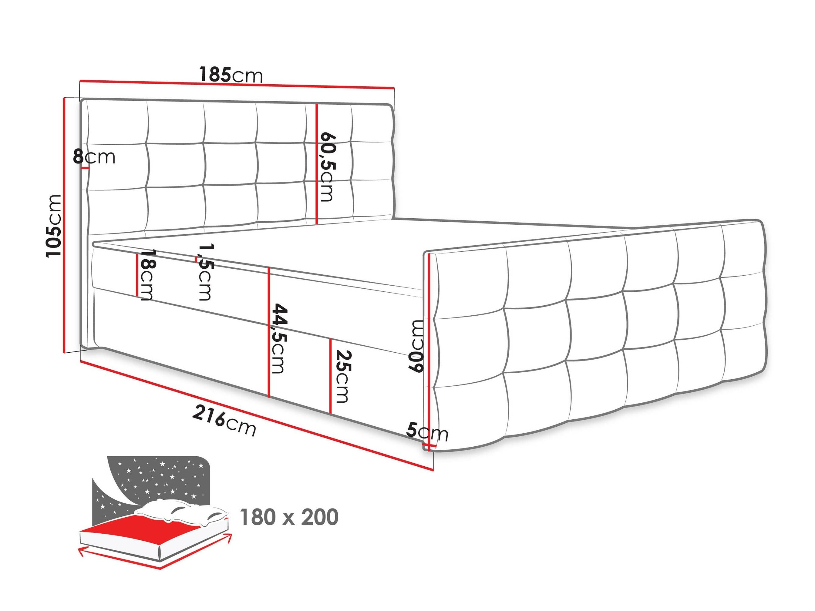 Letto continentale Memphis 113 (Soft 001)