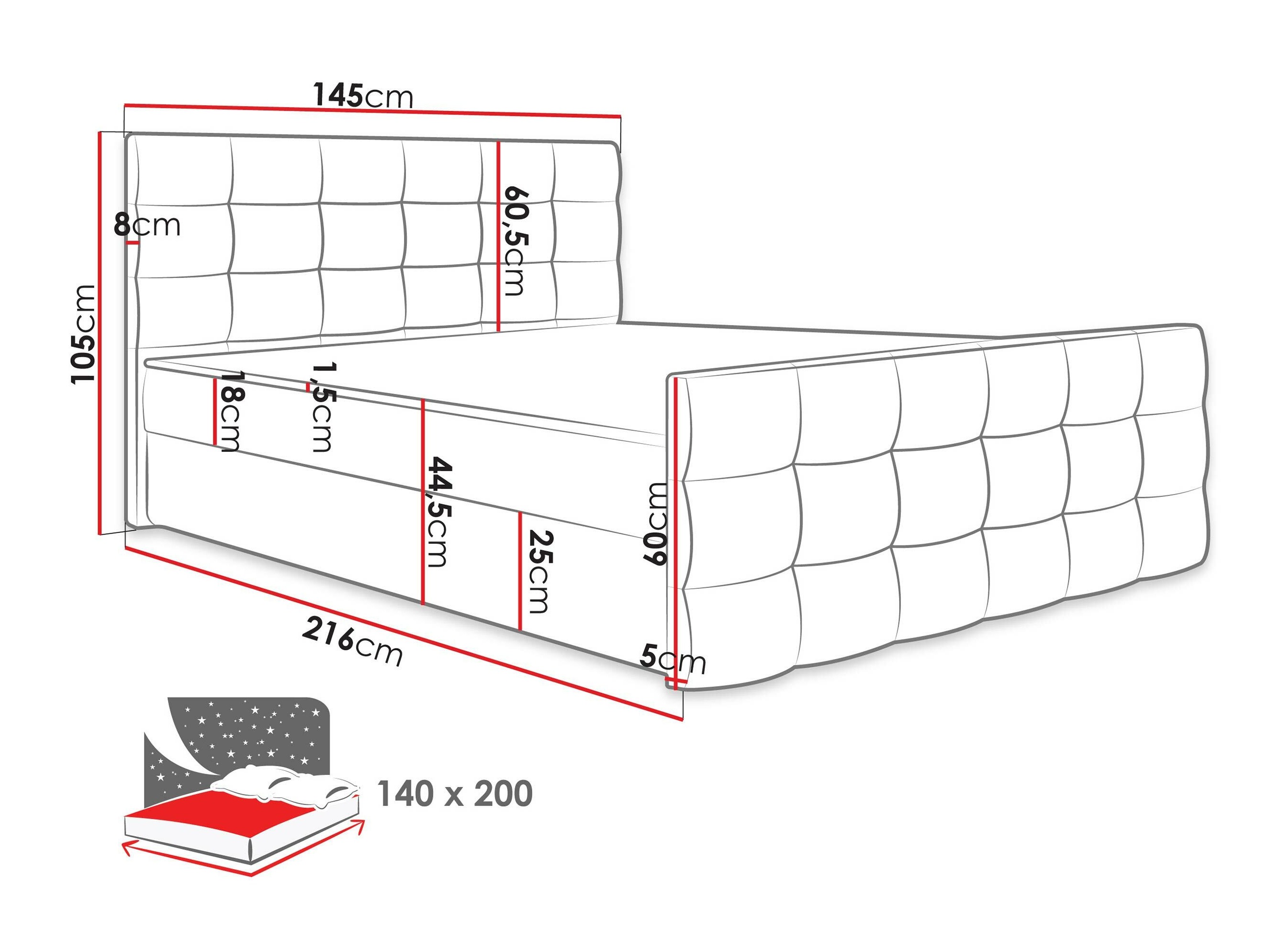 Letto continentale Memphis 113 (Soft 011)