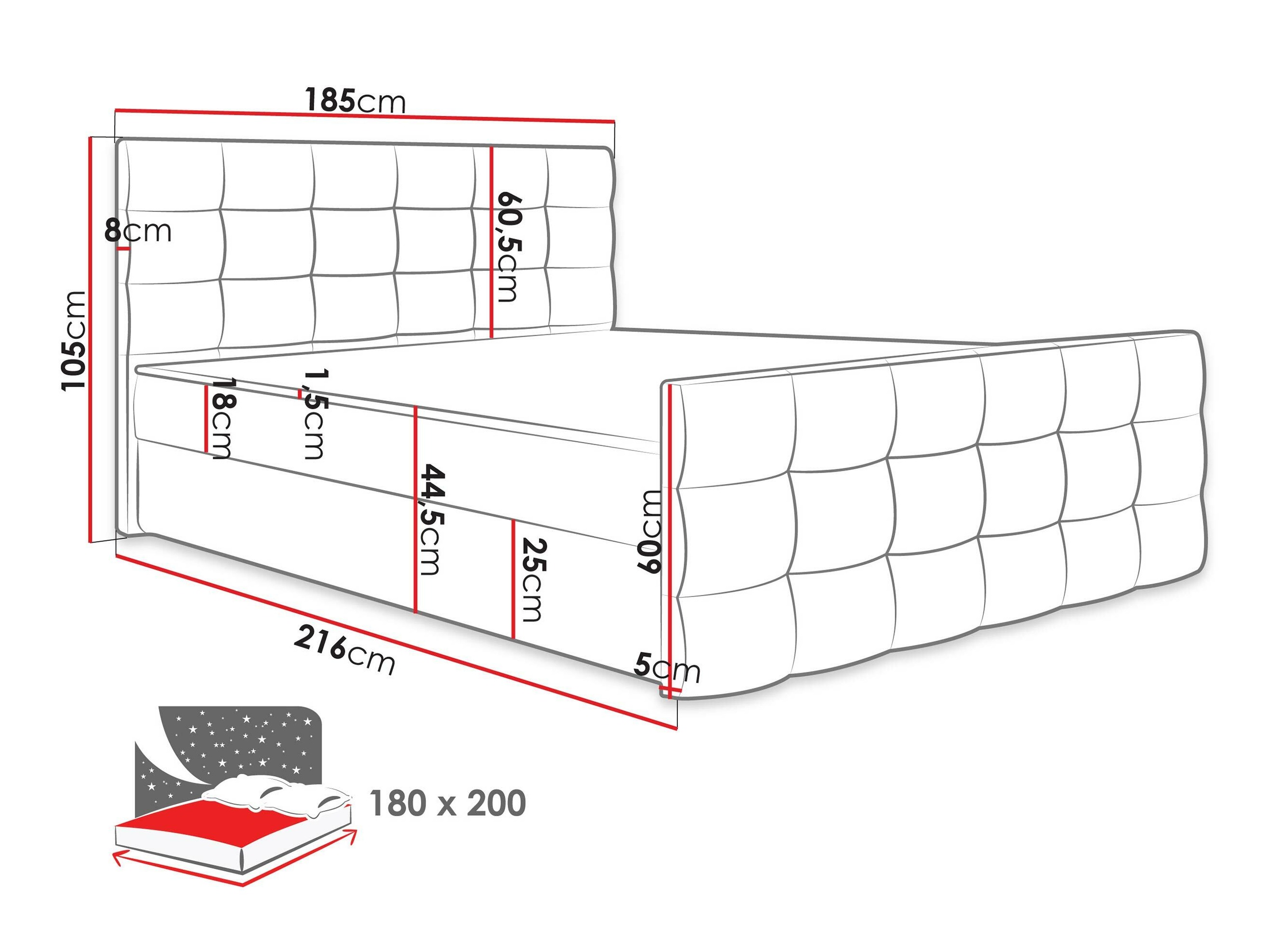 Letto continentale Memphis 113 (Soft 011)