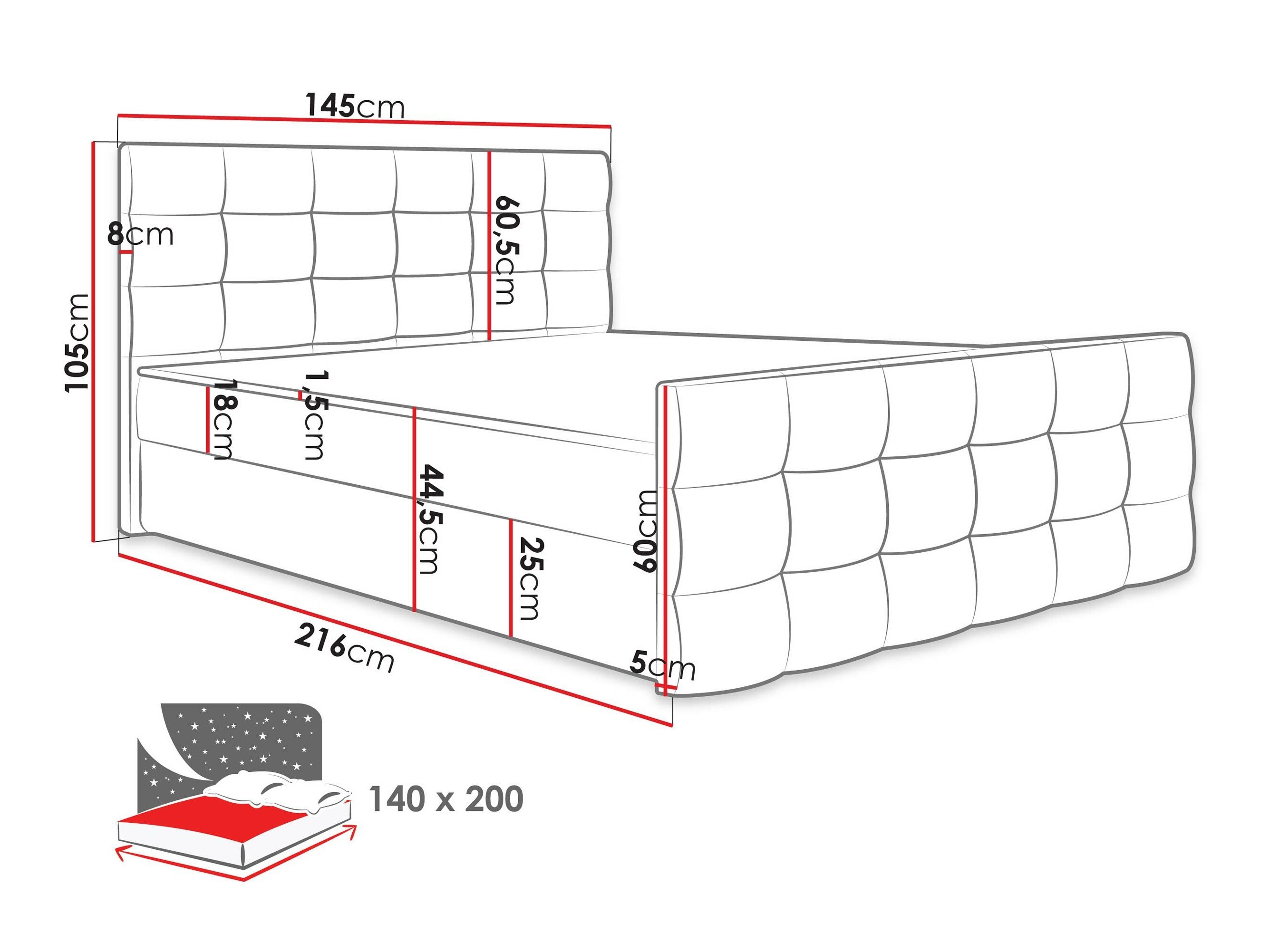 Letto continentale Memphis 113 (Soft 029)