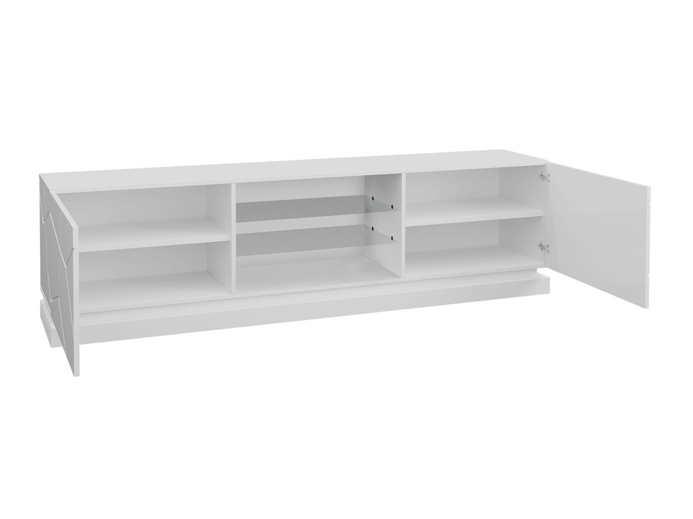 Mobile porta TV Linar I (Bianco + Bianco lucido)
