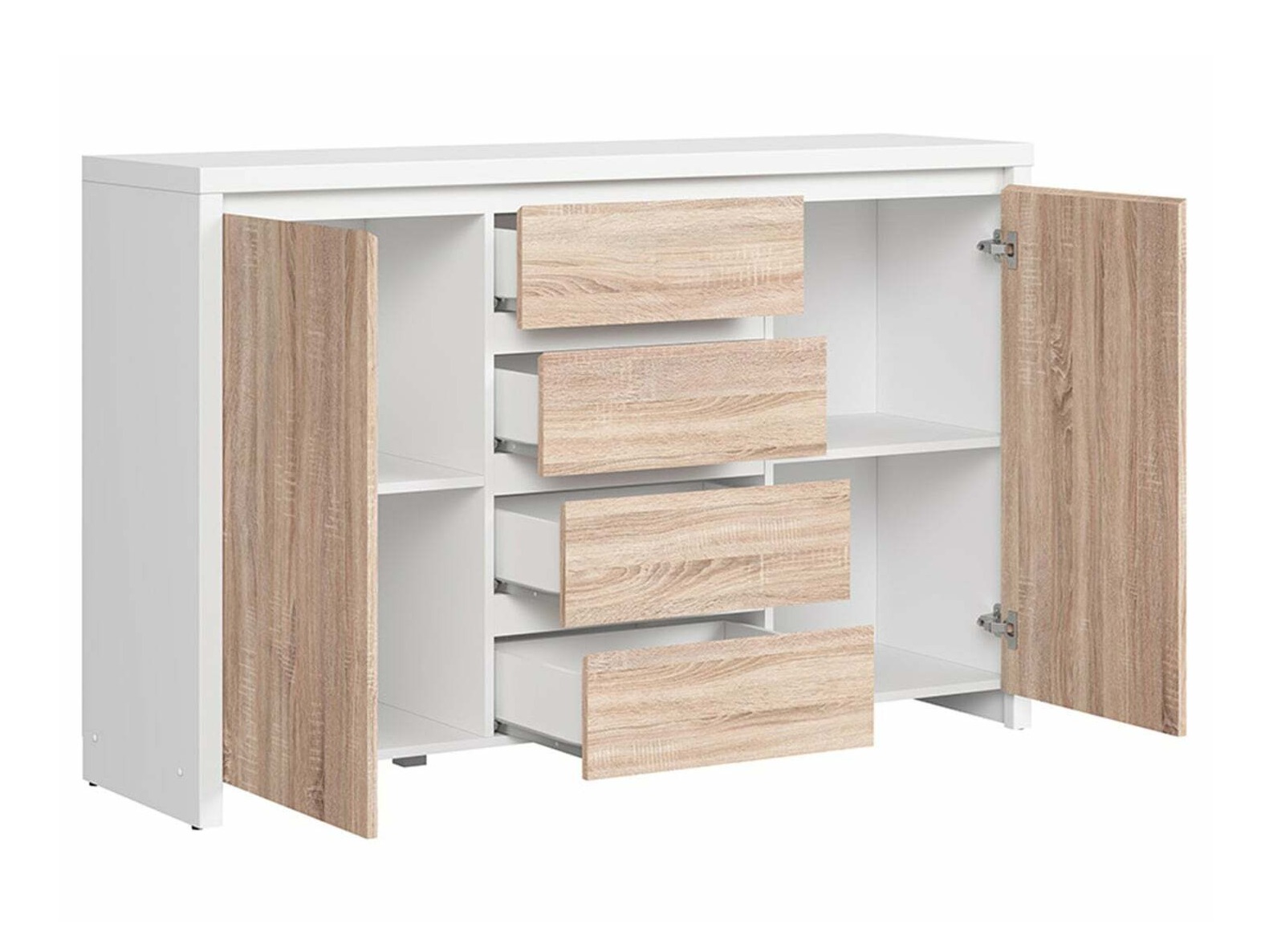 Cassettiera Nolroma 103 (Bianco + Sonoma quercia)
