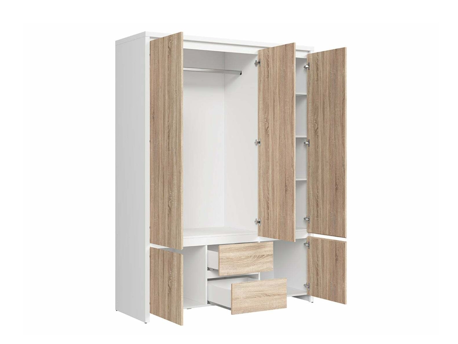 Armadio Nolroma 118 (Bianco + Sonoma quercia)