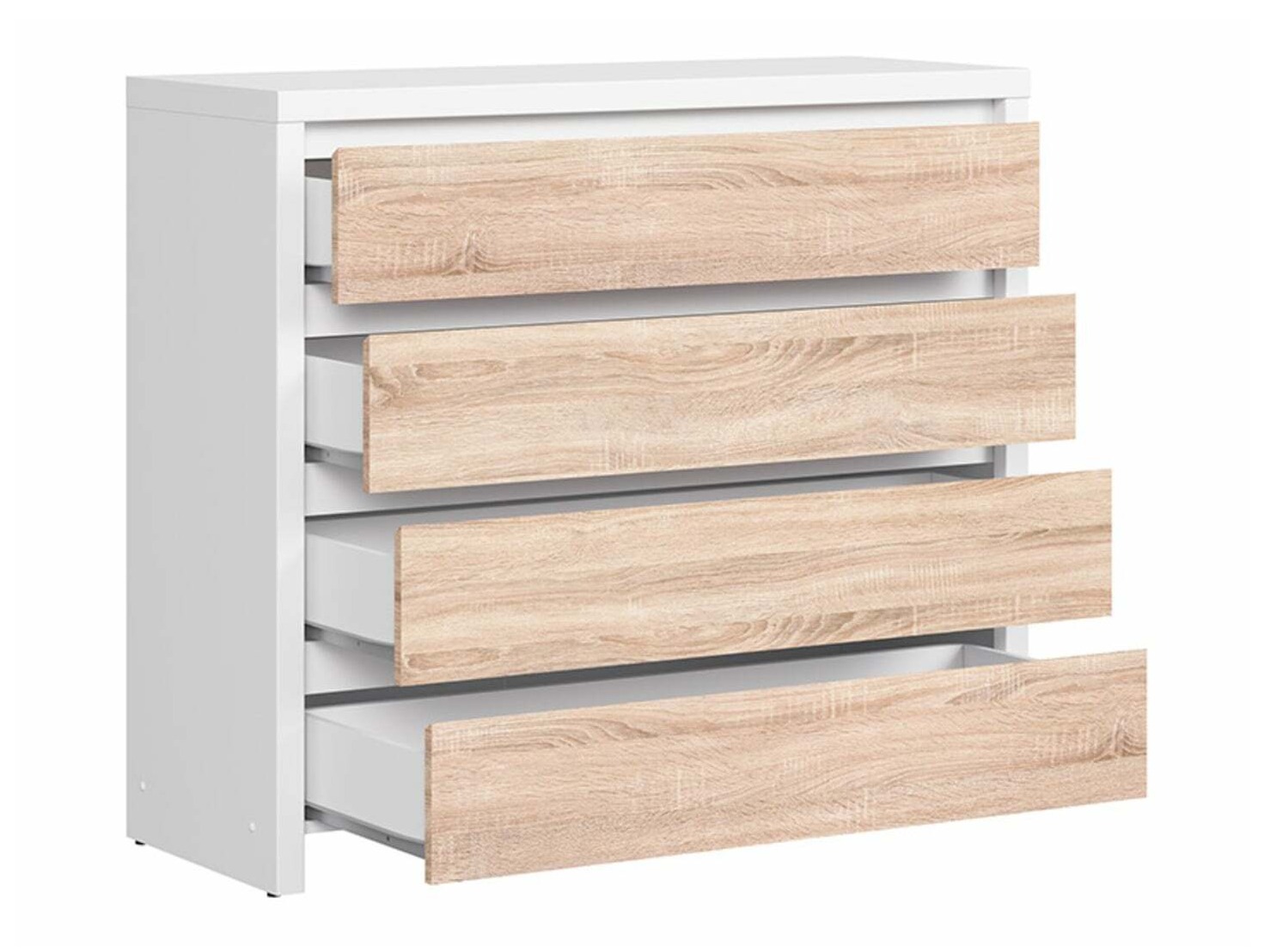 Cassettiera Nolroma 105 (Bianco + Sonoma quercia)