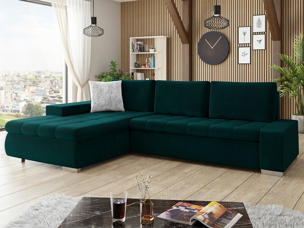 Divano angolare Comfivo Nitor II (Venus Velvet 2911 + Miu 2059)