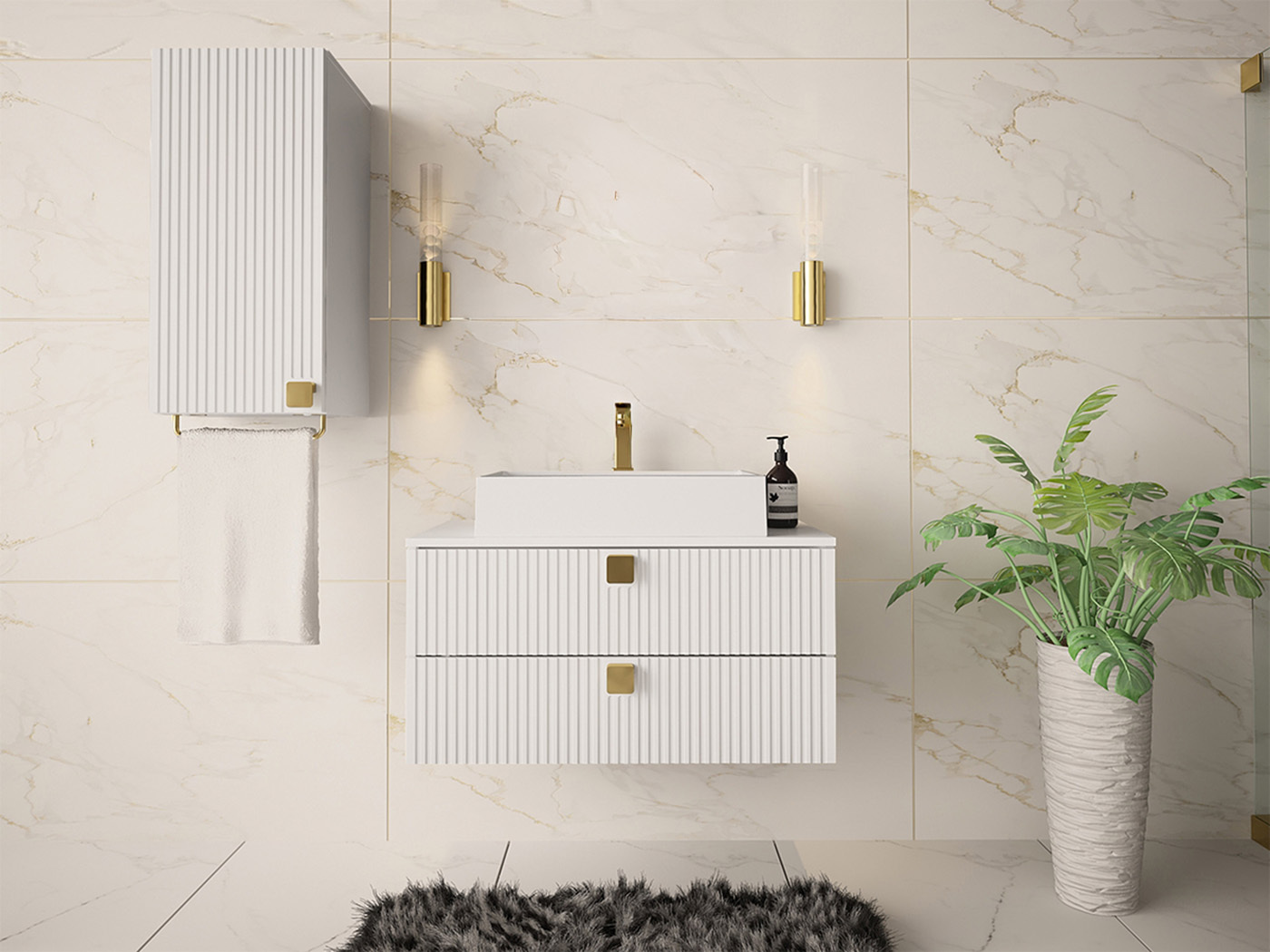 Set bagno Panium I (Bianco)