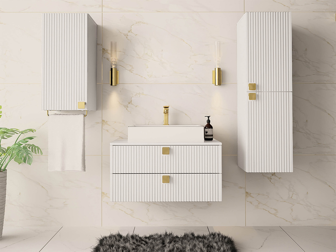 Set bagno Panium II (Bianco)