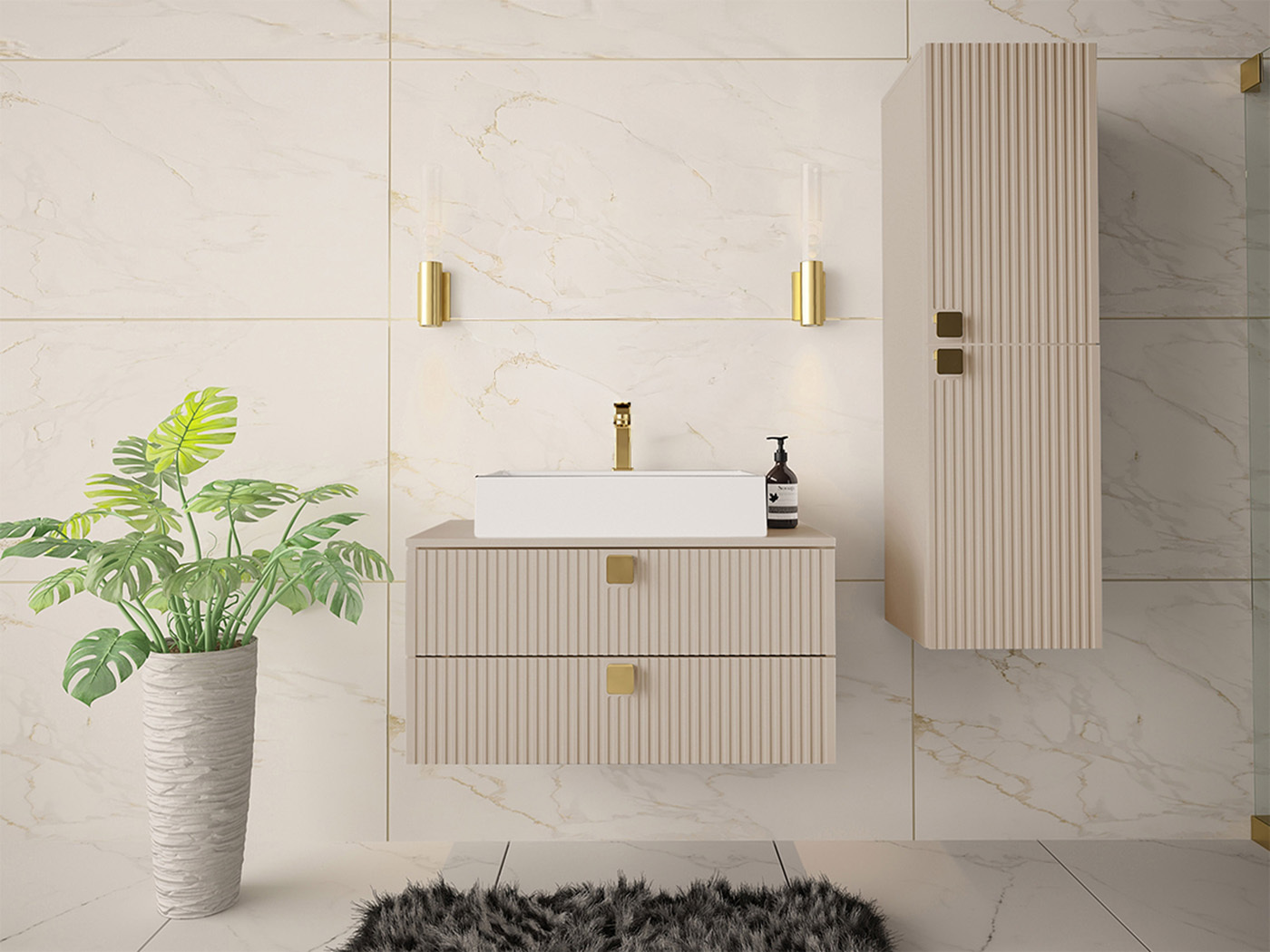 Set bagno Panium (Nocciola)