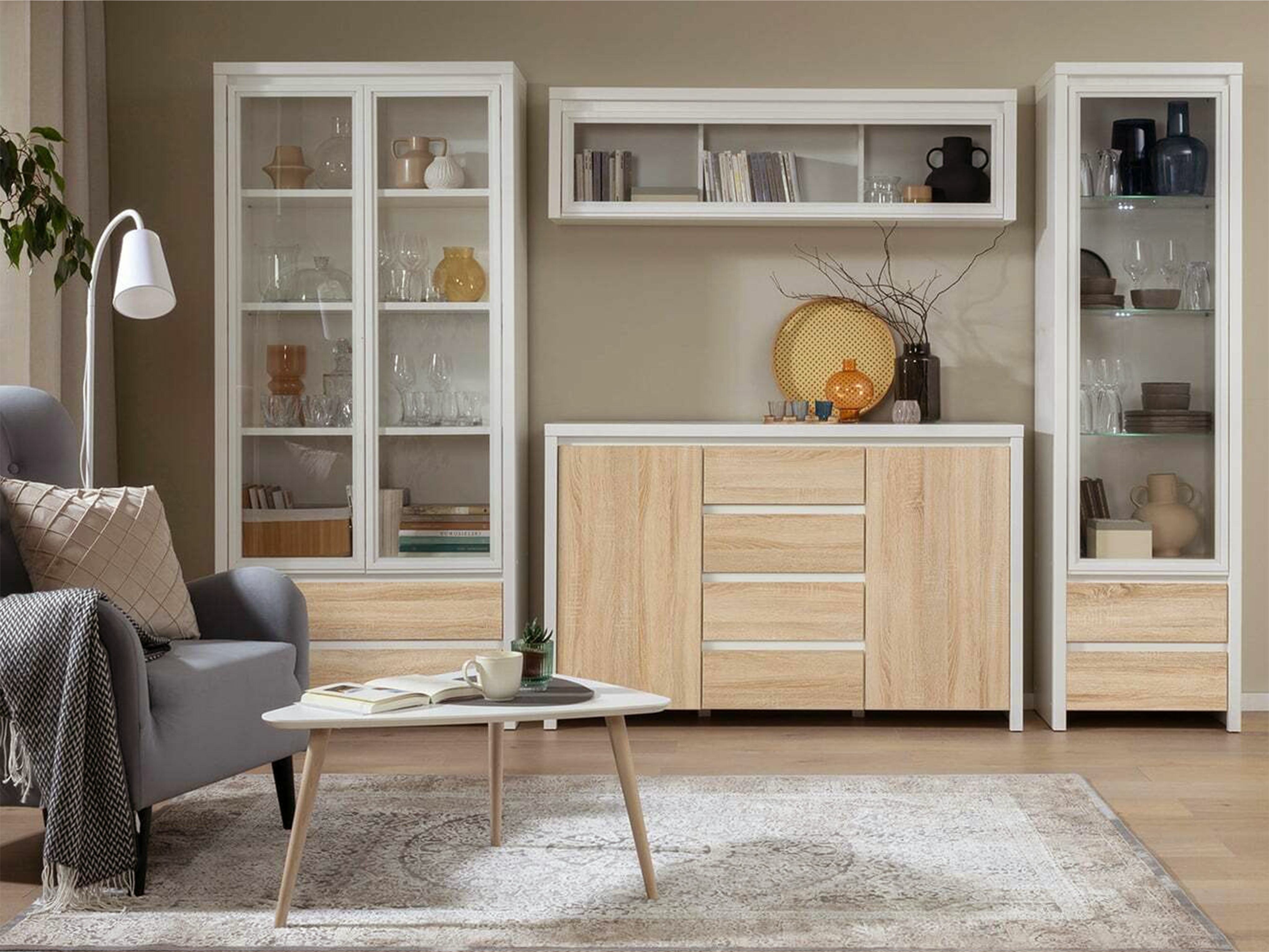 Cassettiera Nolroma 103 (Bianco + Sonoma quercia)