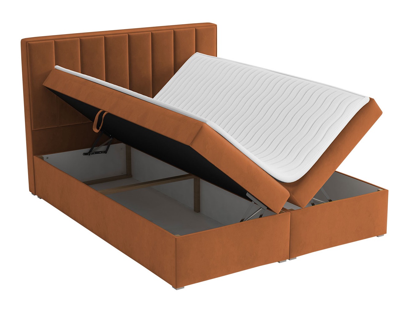 Letto continentale Pomona 116 (Magic velluto 2225)