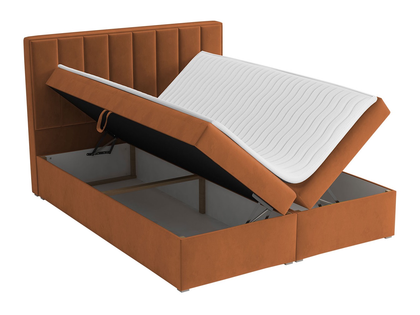 Letto continentale Pomona 116 (Magic velluto 2225)