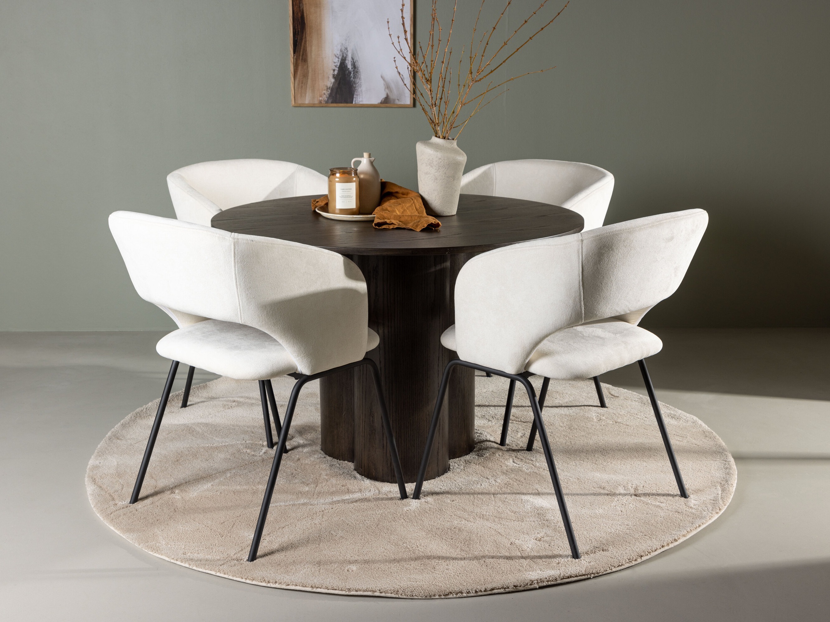Set sala da pranzo Dallas 5132 (Legno scuro)
