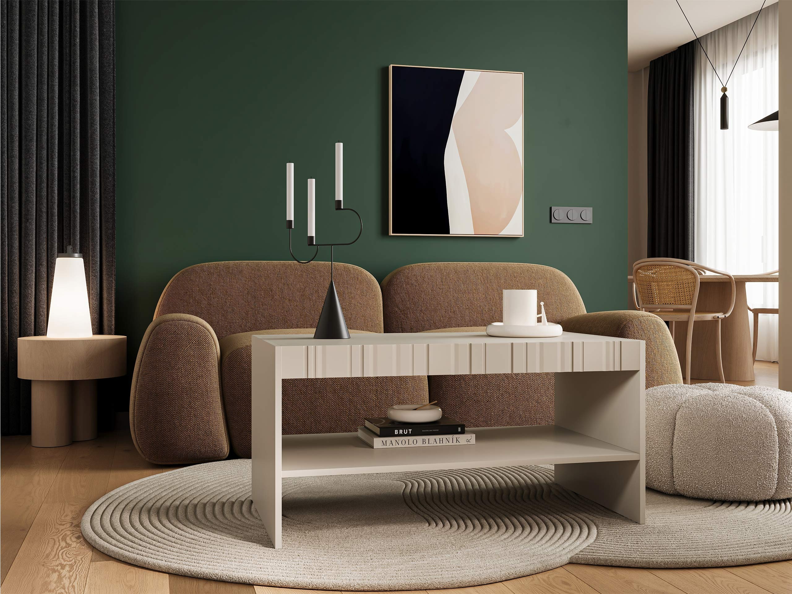 Tavolino da caffè Evavese 107 (Beige)