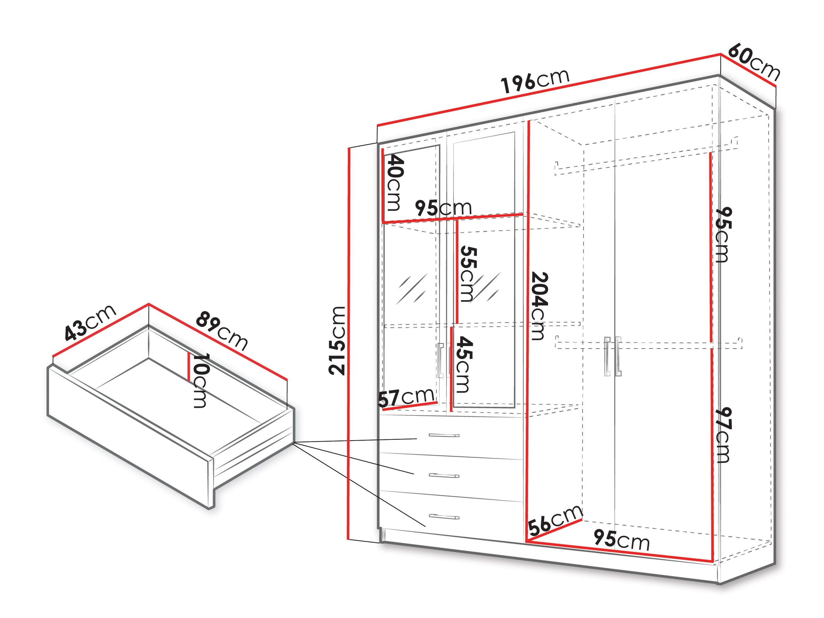 Armadio Honolulu 269 (Bianco)