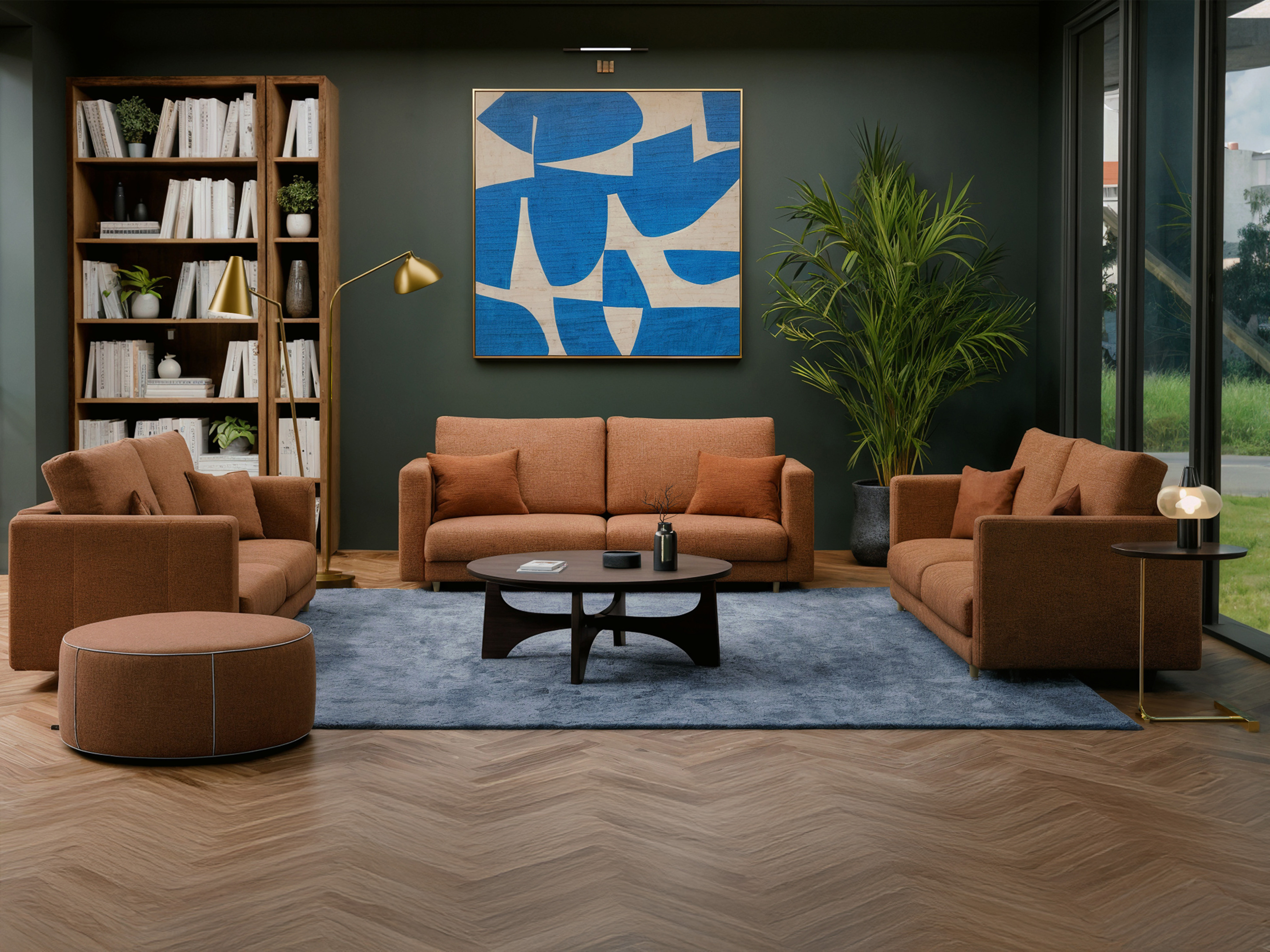 Divano letto Mandeville 353 (Arancione)