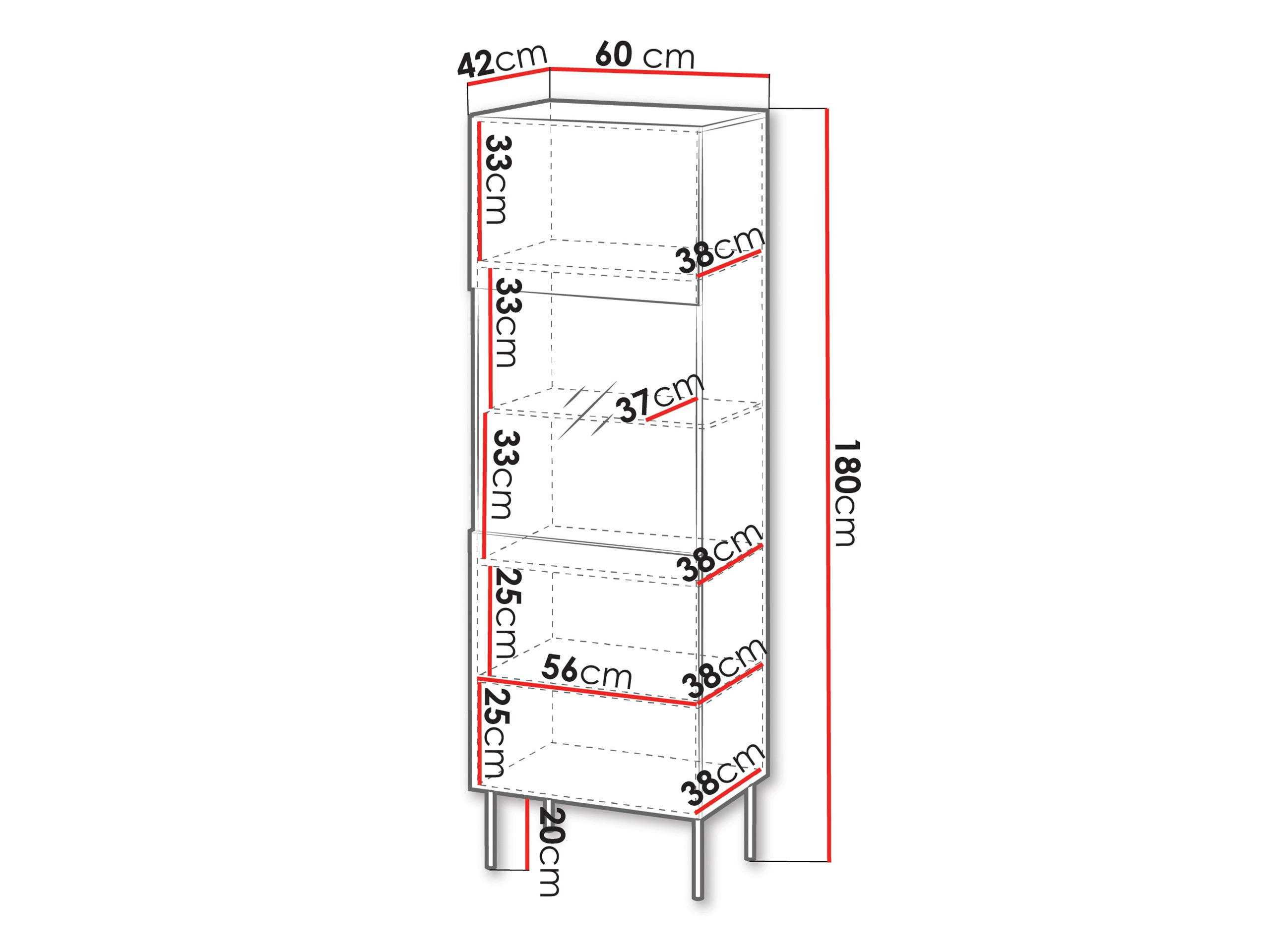 Scaffale Evavese 108 (Nero)