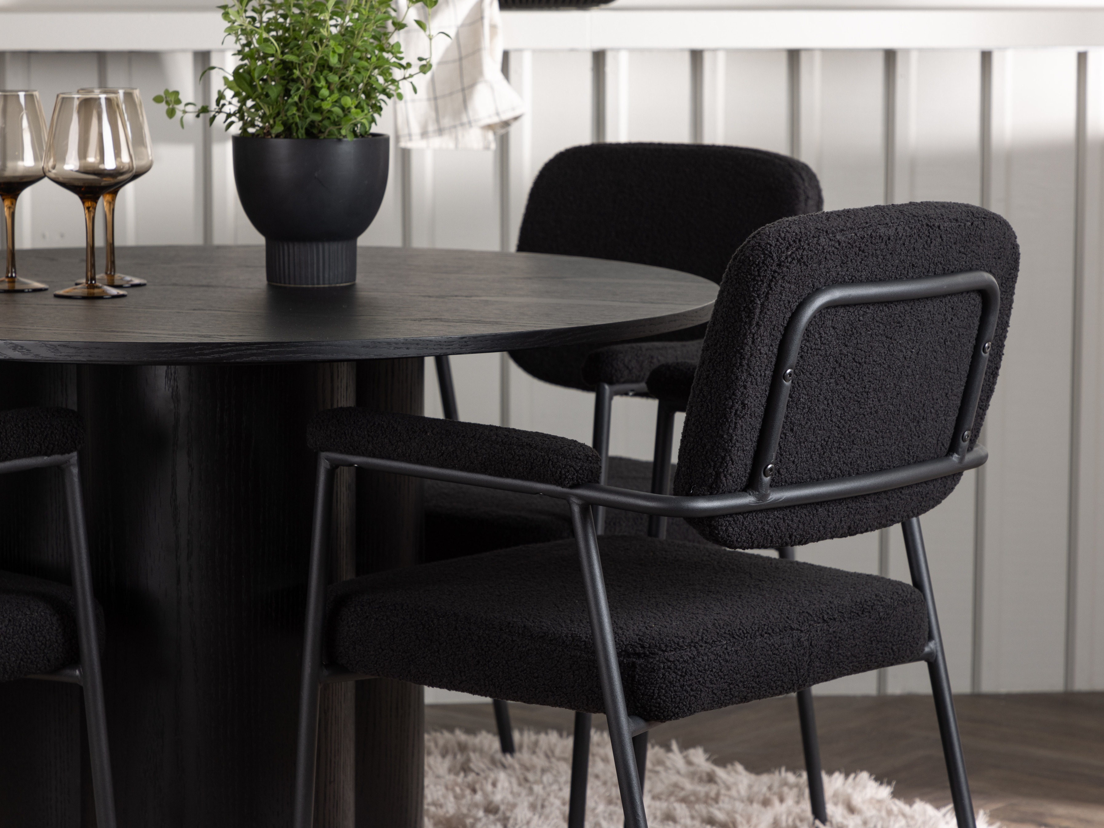 Set sala da pranzo Dallas 4358 (Nero)