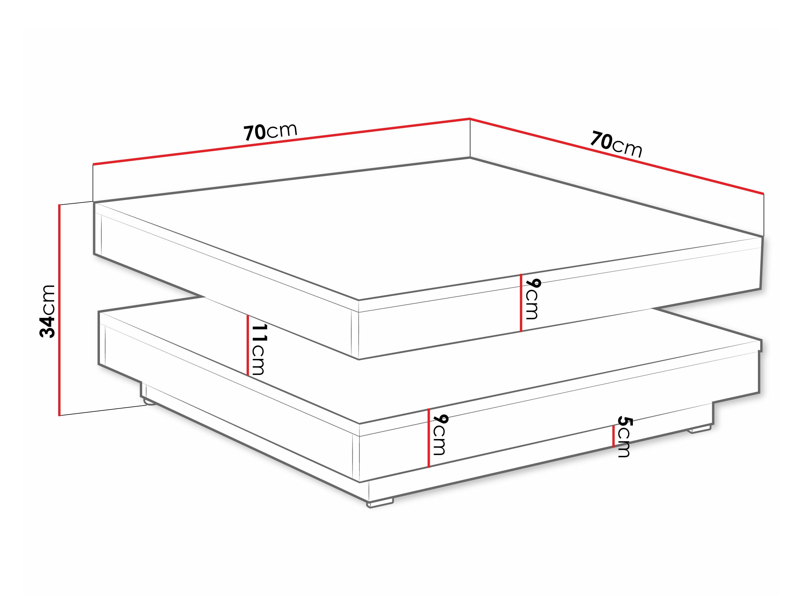 Tavolino trasformabile Comfivo Pisces (Quercia di Wotan + Bianco)