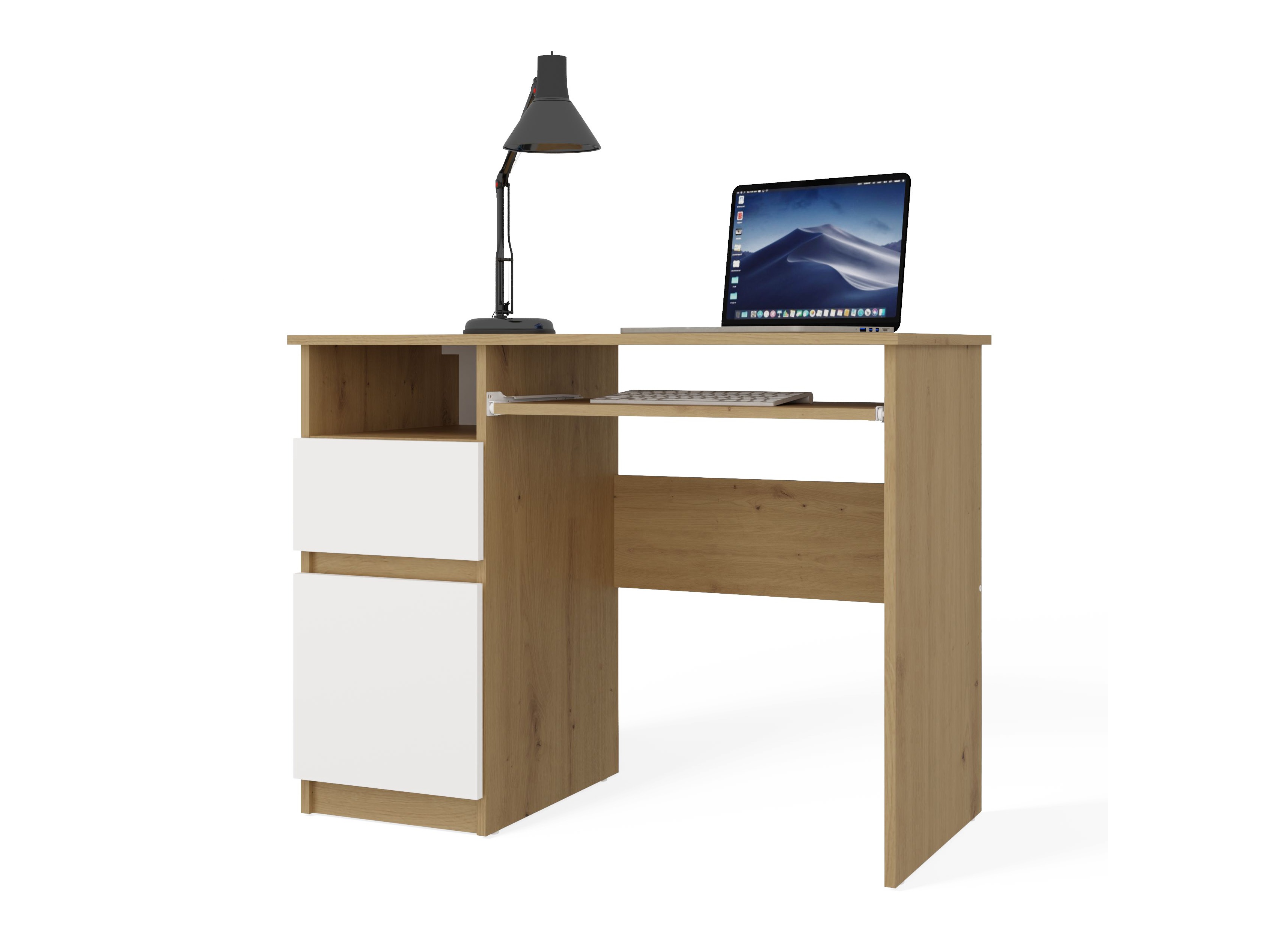 Scrivania da ufficio Mandeville 269 (Rovere Artisan + Bianco)