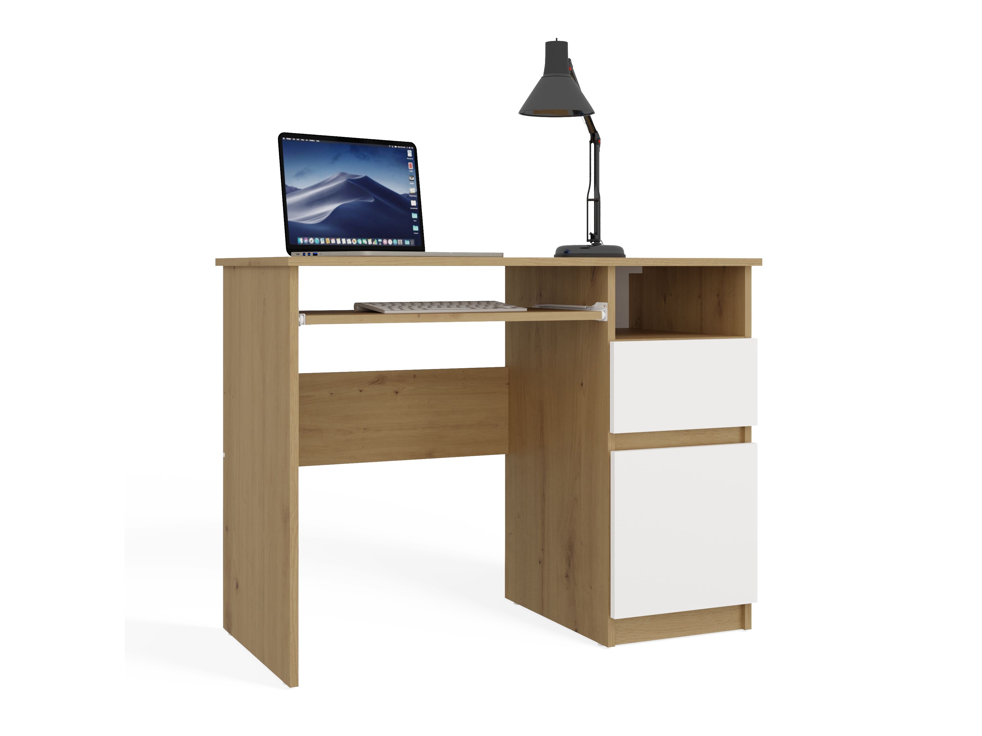 Scrivania da ufficio Mandeville 269 (Rovere Artisan + Bianco)