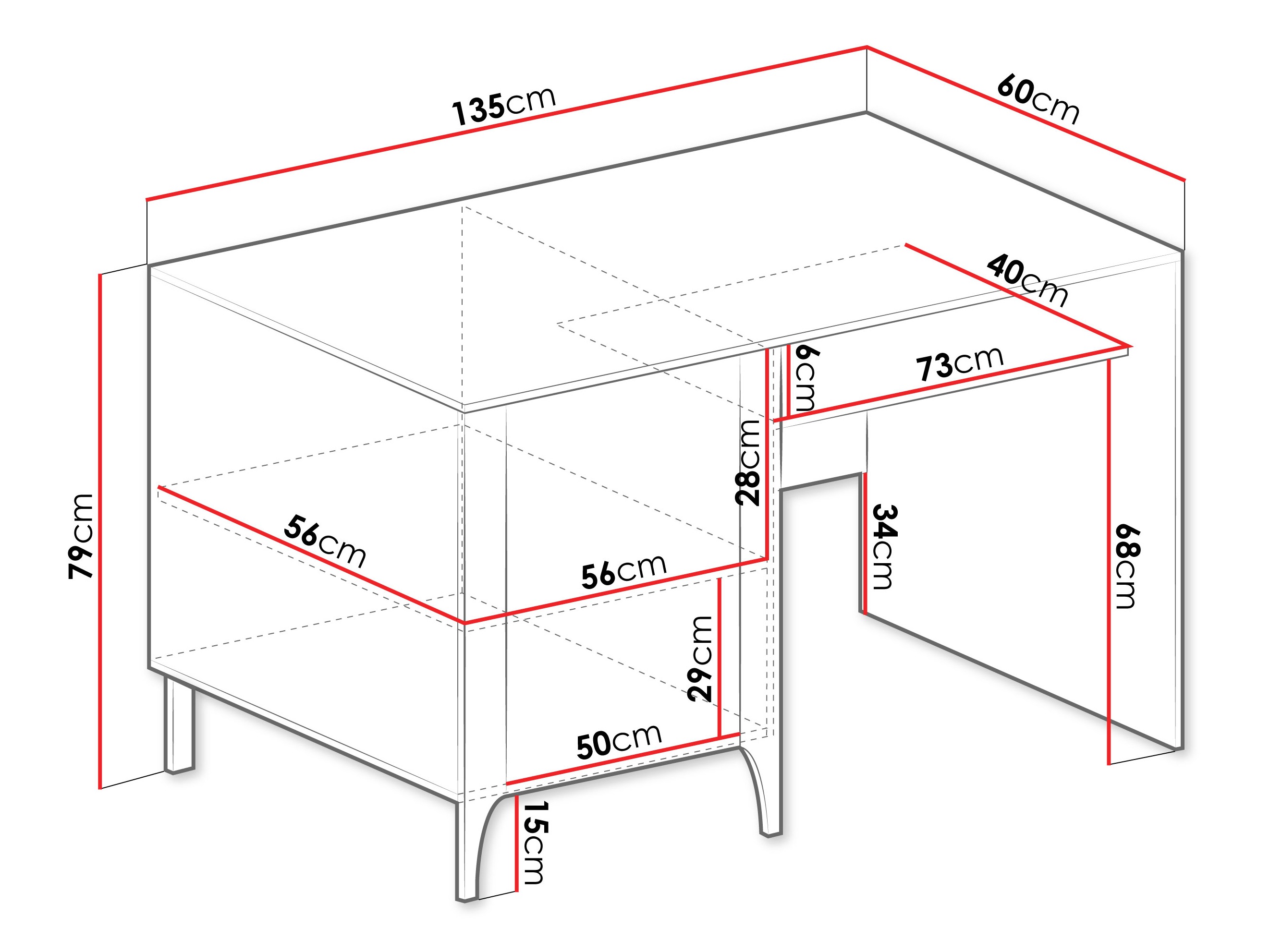 Scrivania da ufficio Mavtoru 108 (Nero)
